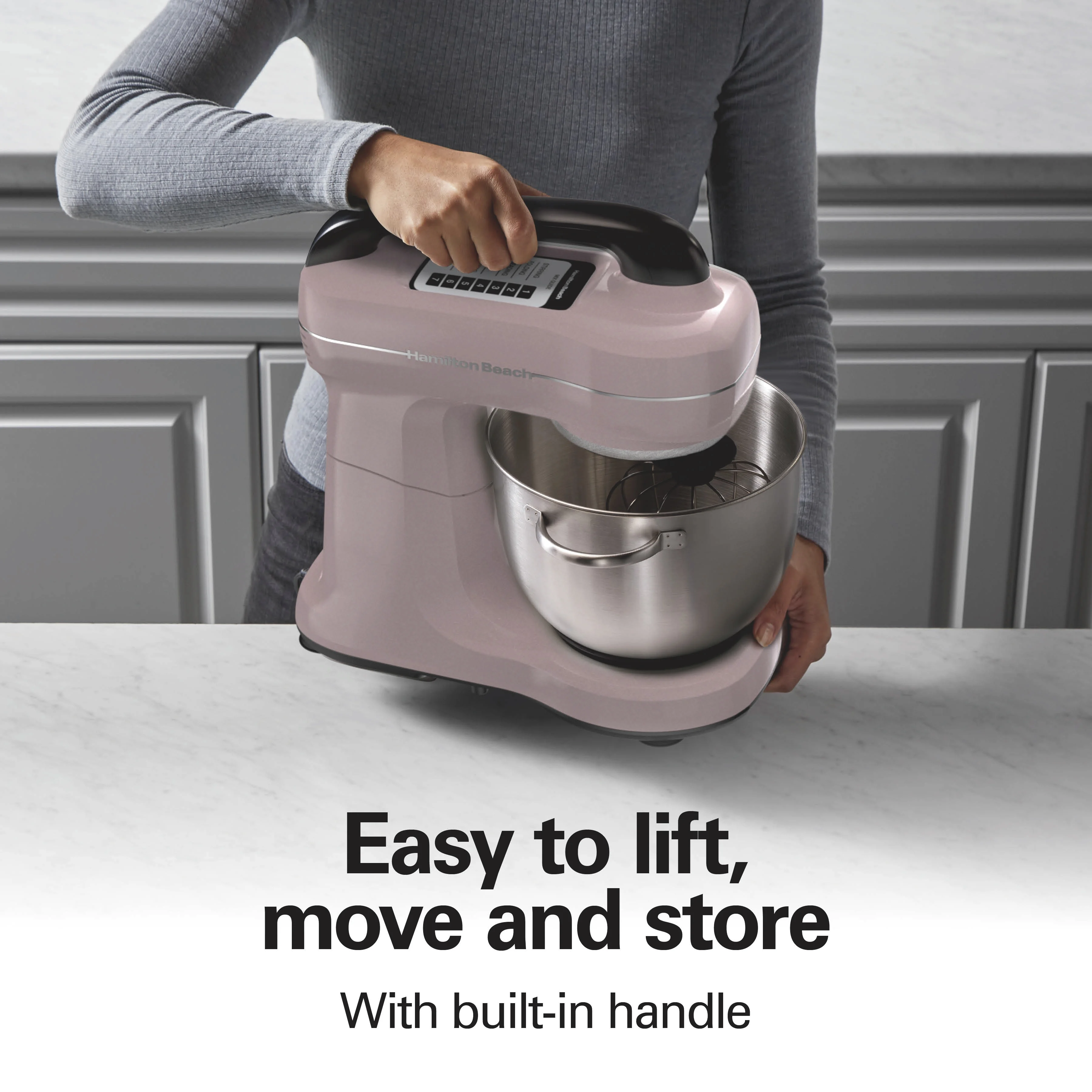 Hamilton Beach 4 Quart Stand Mixer for Kitchen, 7 Speeds, Tilt-Head, Dough Hook, Whisk & Flat Beater, Black - Image 23