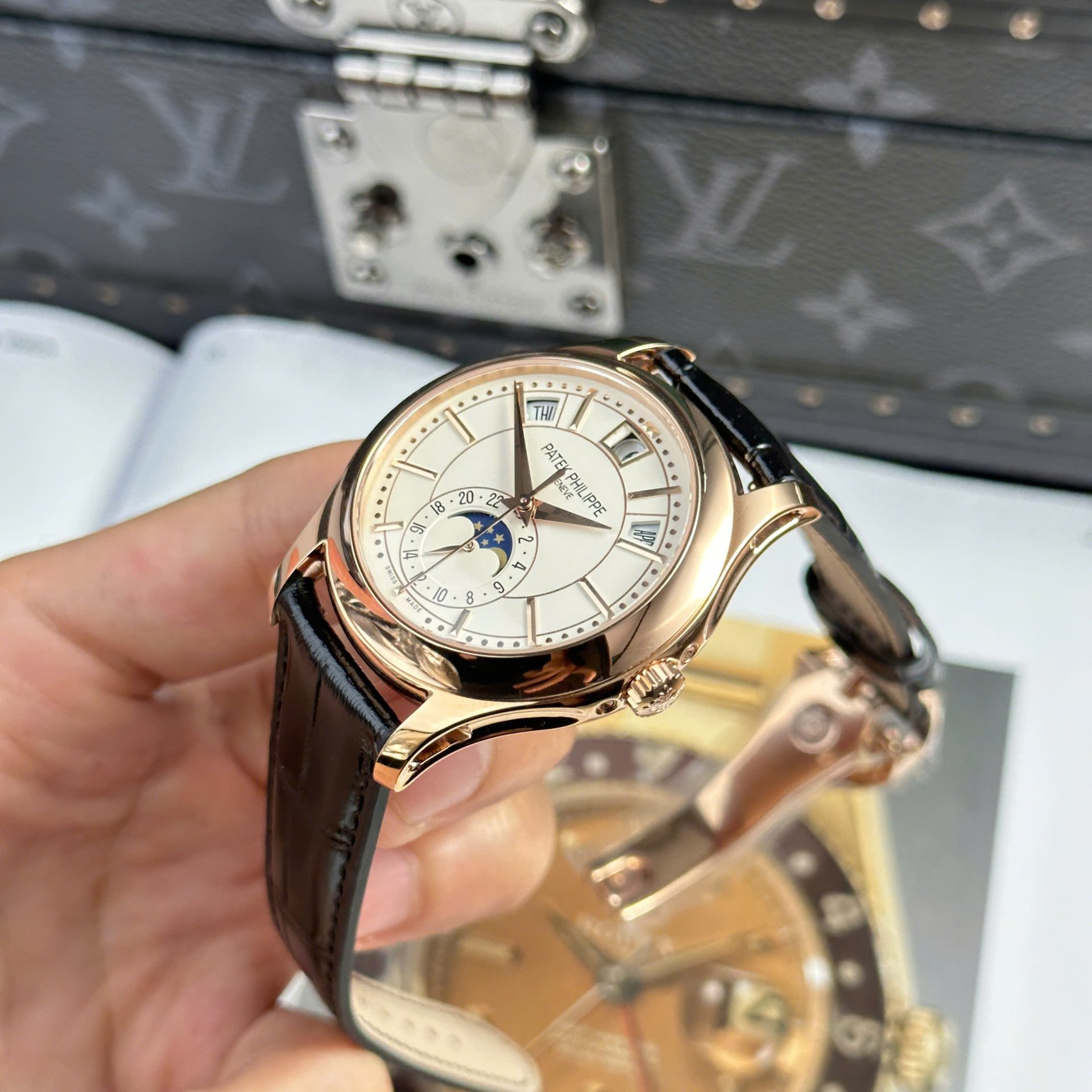 Patek Philippe Complications 5205R Replica 1:1 Watch Leather Strap 40mm - Top club
