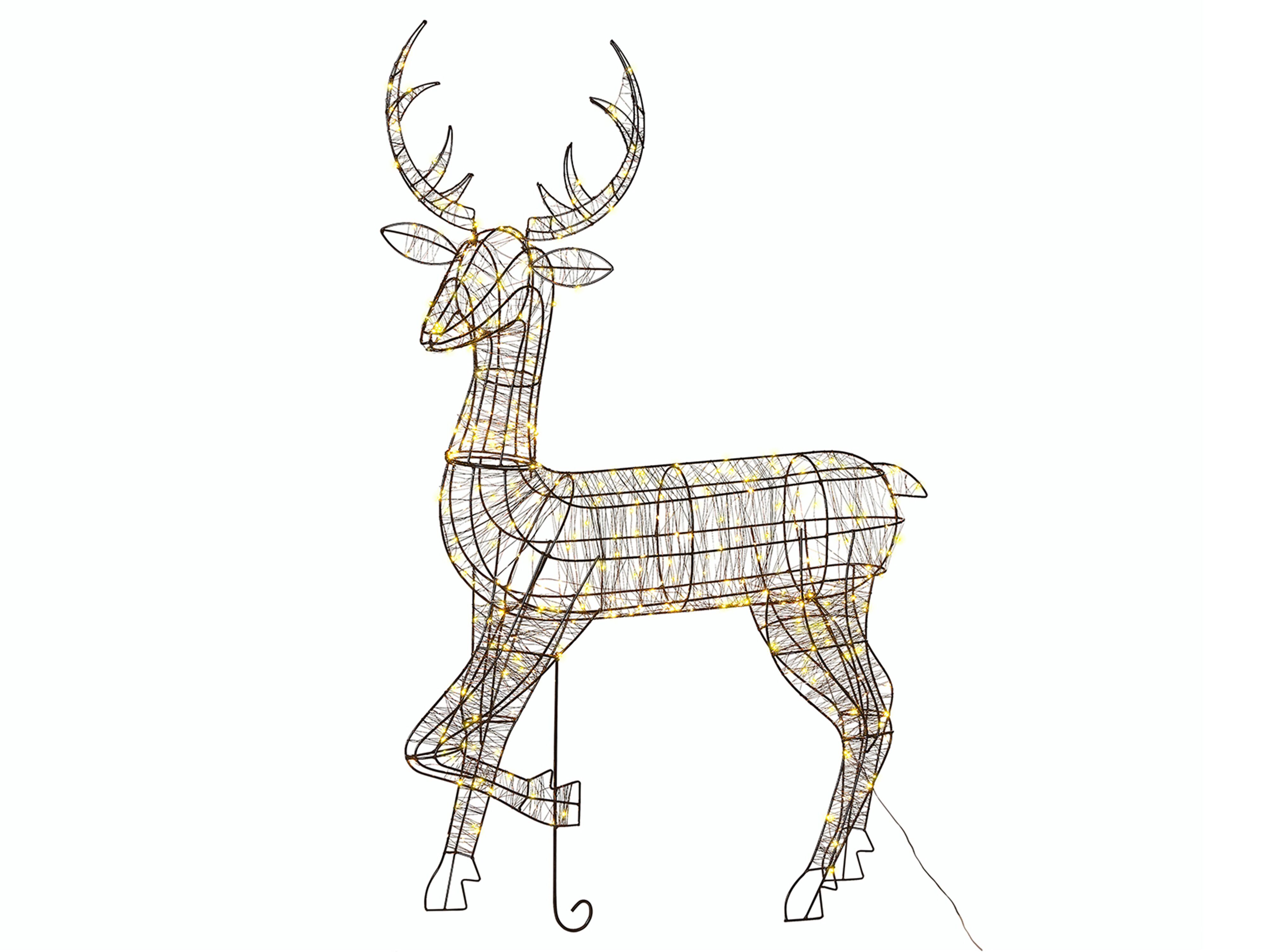 Outdoor Decoration LED MAHLATTI Reindeer 128 cm Black