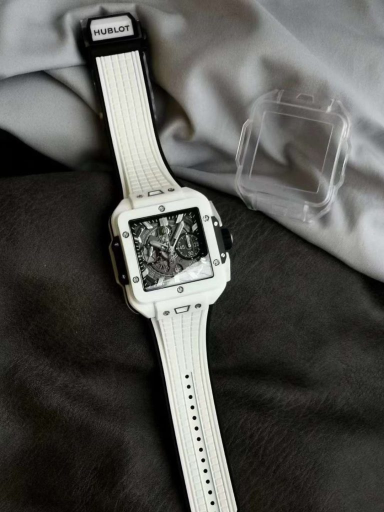 Hublot Replica 1:1 Watch Square White Ceramic Bang Unico Chronograph Factory BBF 42mm - Top club