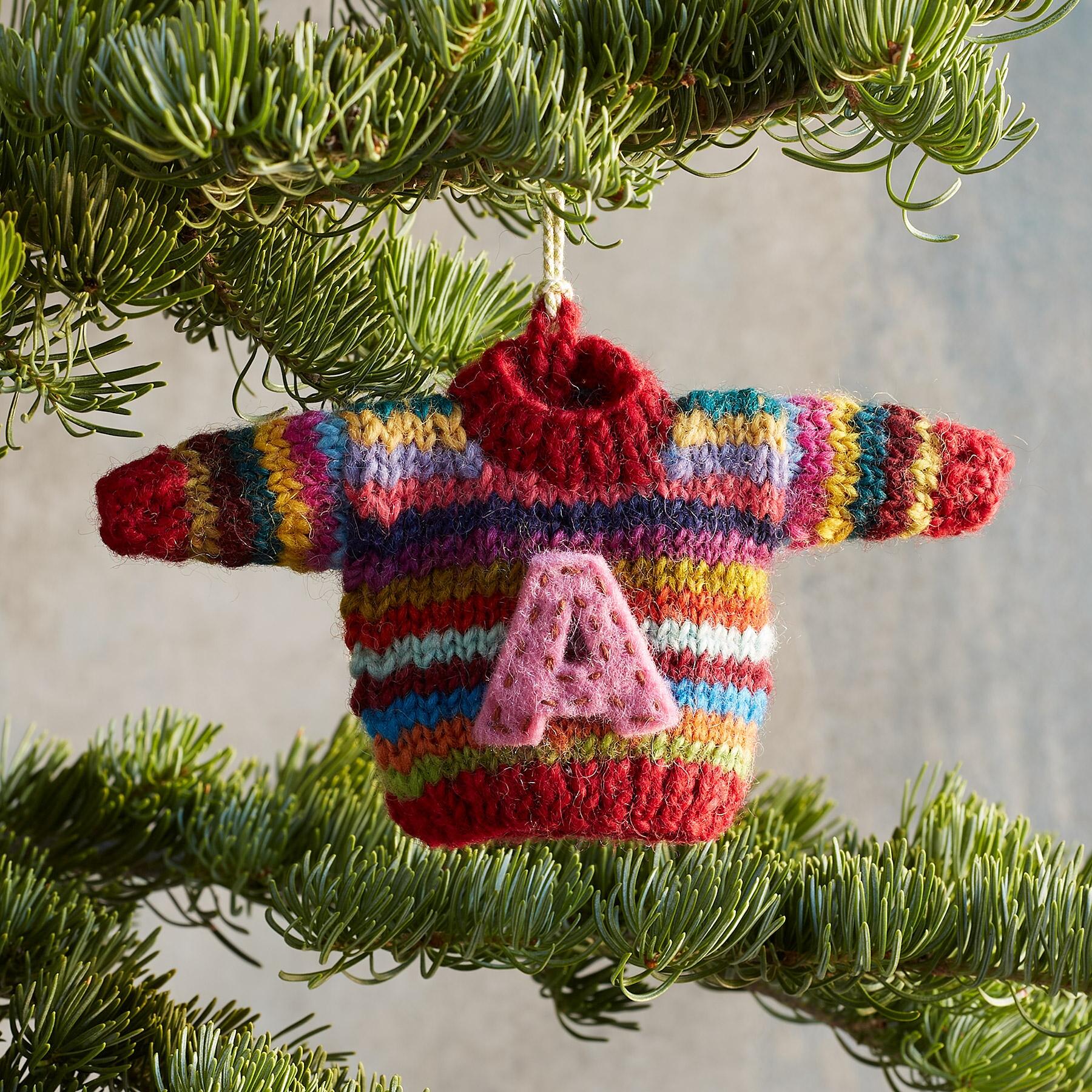 Striped Initial Sweater Ornament - Sundance Clothing