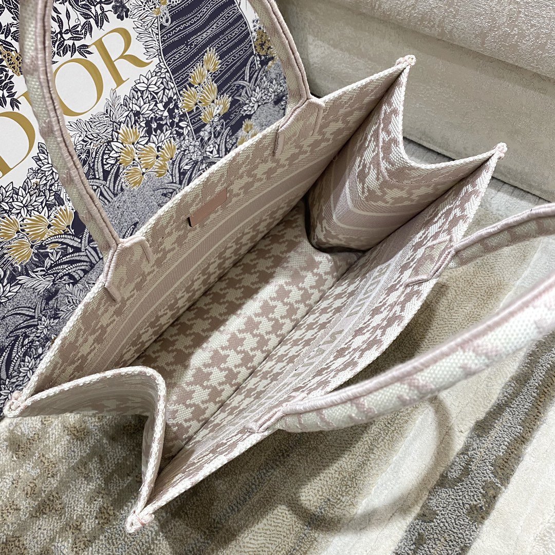 Christian Dior Medium Dior Book Tote Pastel Houndstooth Embroidery, Pastel, For Women Women’s Handbags, Shoulder Bags, 36cm CD1:1High-quality replica