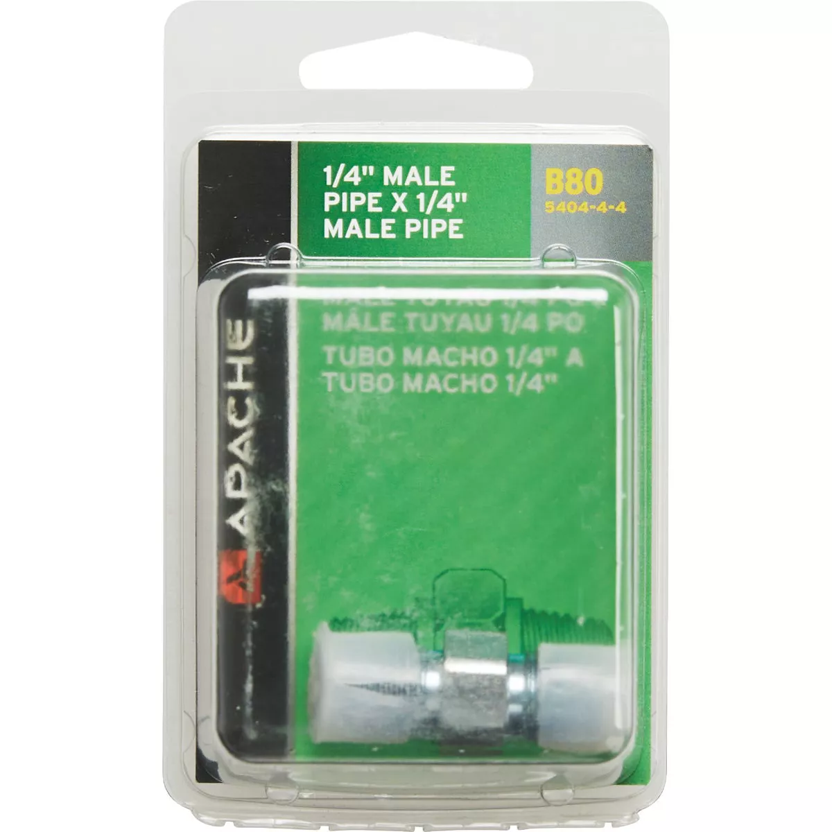 Apache 1/4 In. Male Pipe x 1/4 In. Male Pipe Hydraulic Hose Adapter