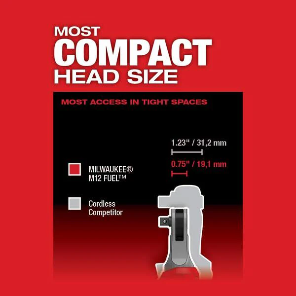 M12 FUEL 12V Li-Ion Brushless Cordless High Speed 3/8 in. Ratchet and M12 FUEL High Speed 1/4 in. Ratchet Combo Kit - Image 6