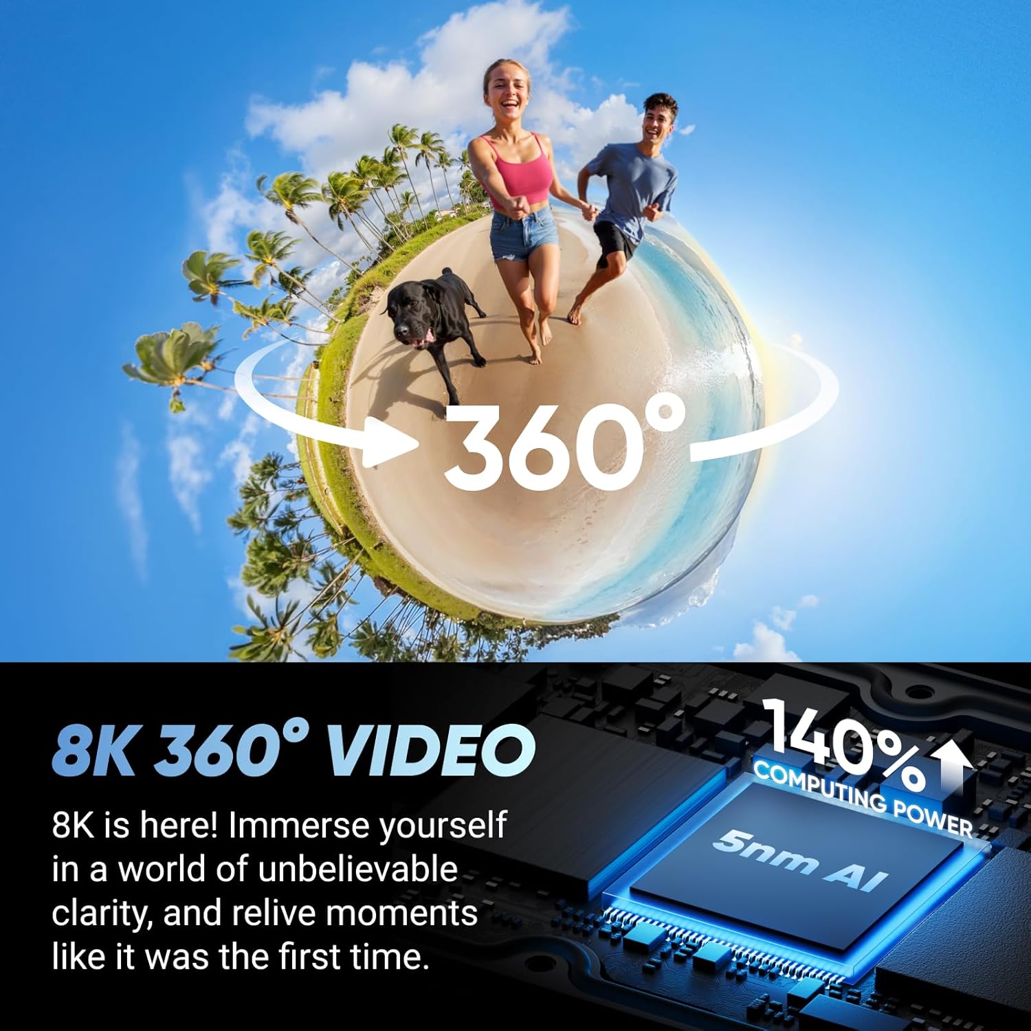 Insta360 X4 Bike Bundle - 8K Waterproof 360 Action Camera  4K Wide-Angle Video  Invisible Selfie Stick Effect  Removable Lens Guards  135 Min Battery Life  AI Editing  Stabilization  for Sports