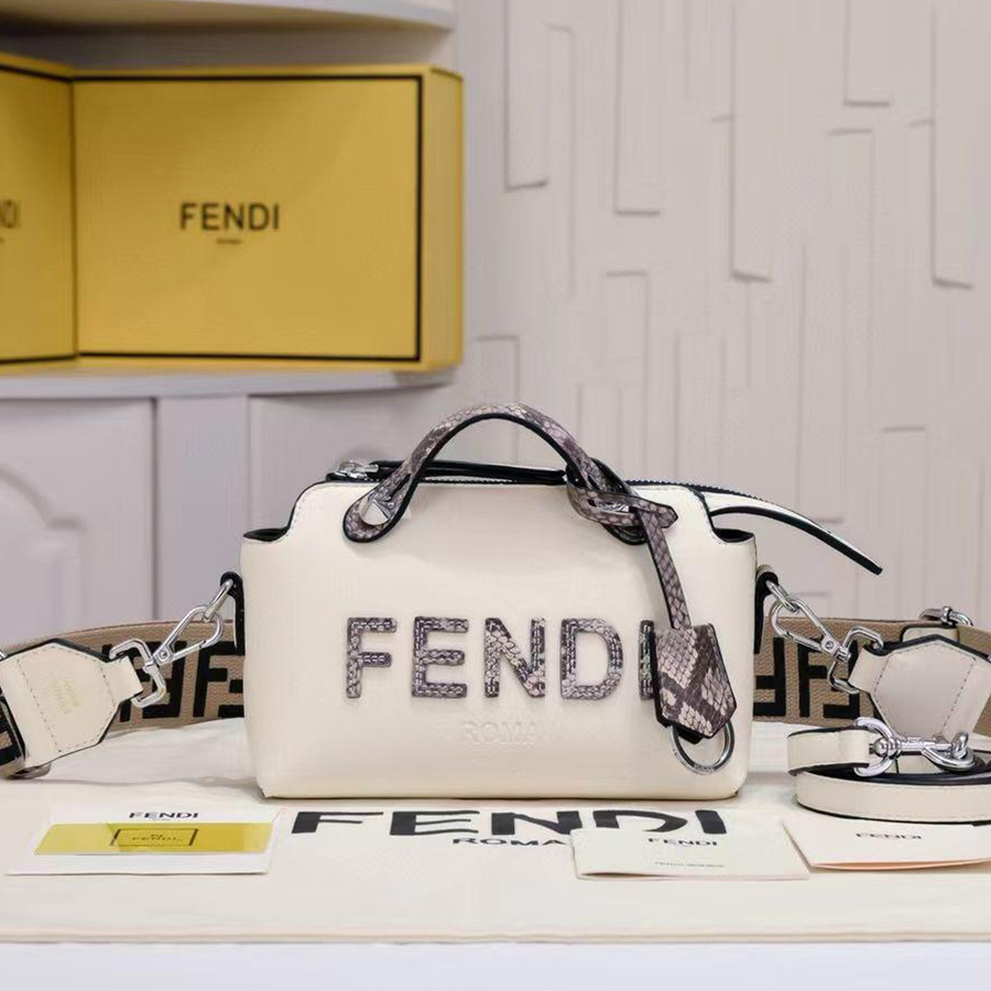 FENDI By The Way Mini Leather Boston Bag（Replica） - Replicaclubs