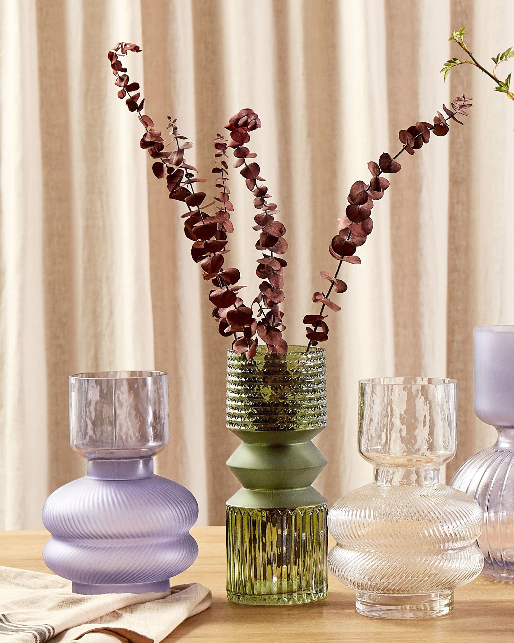 Flower Vase RODIA Glass 24 cm Violet
