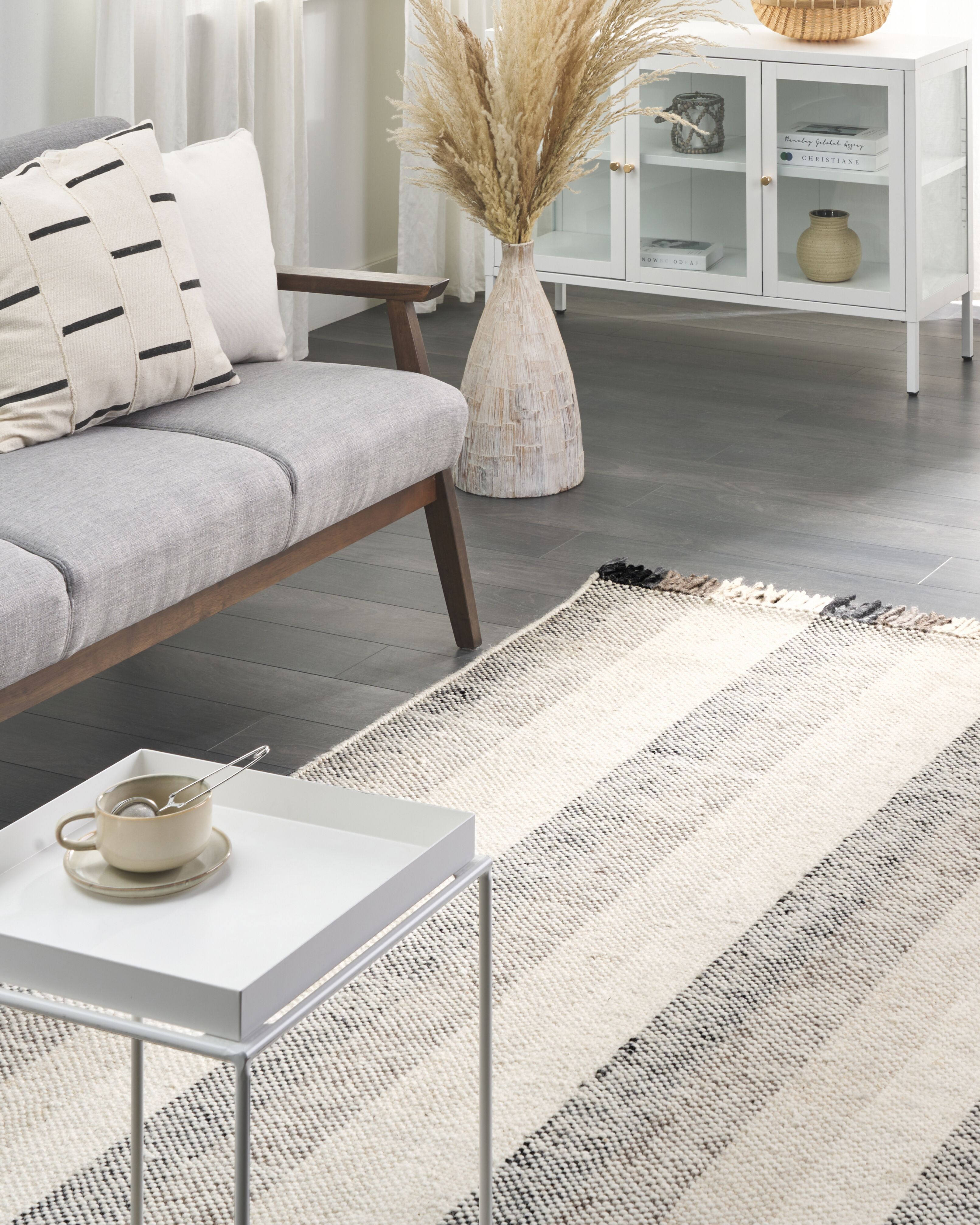 Rug EMIRLER White 160 x 230 cm Wool