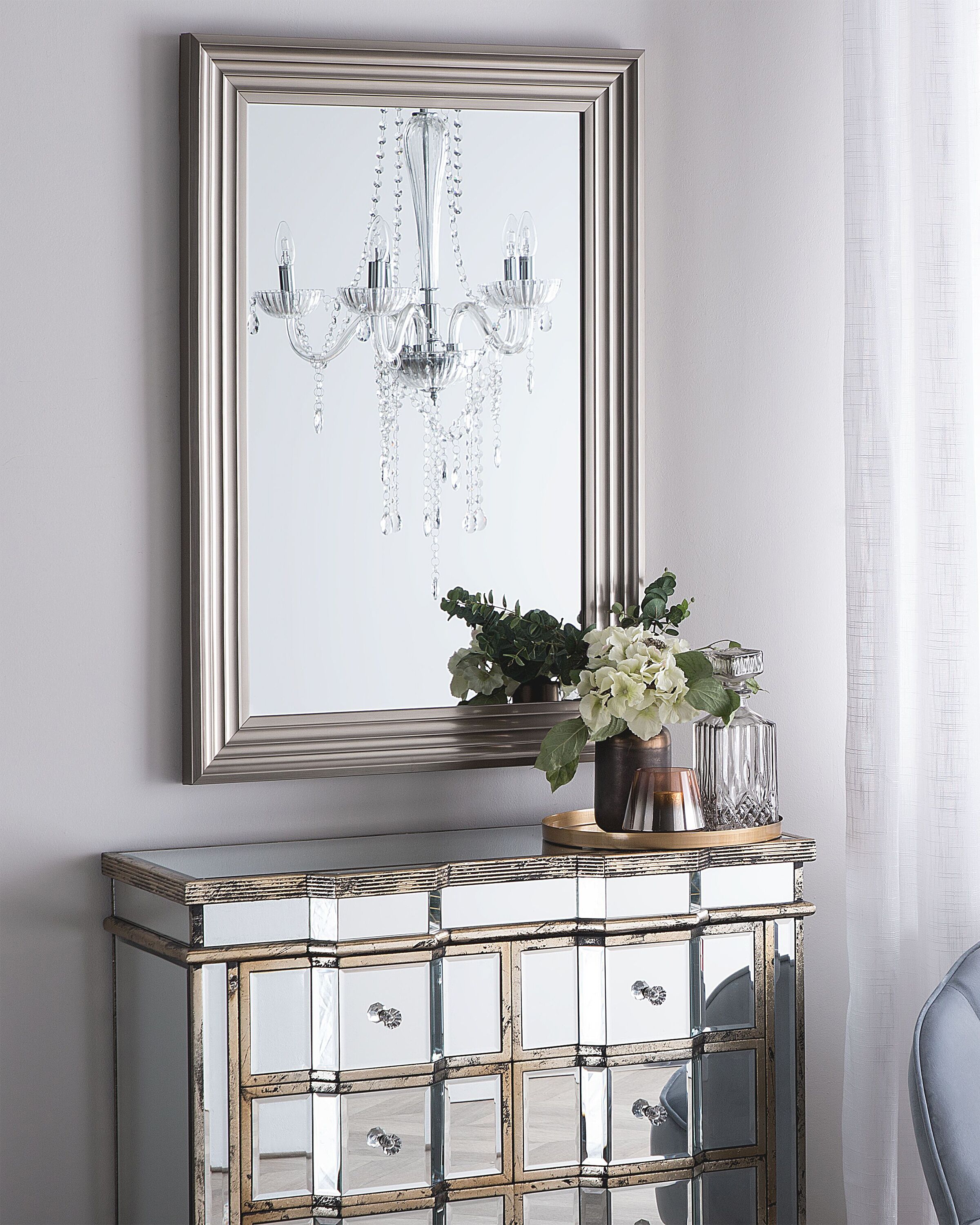 Wall Mirror CHATAIN 61 cm 91 cm Silver
