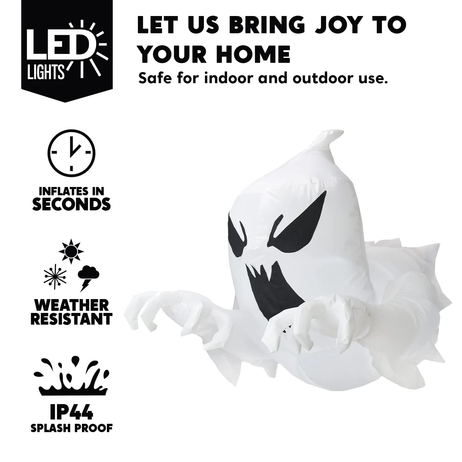 Joyfy 4.5 FT Halloween Inflatable Decorations Outdoor Scary Flying Ghost Broke Out from Window with Built-in LED Blow Up Inflatable for Window Decoration Yard Garden Lawn Decor - Image 5 Joyfy 4.5 FT Halloween Inflatable Decorations Outdoor Scary Flying Ghost Broke Out from Window with Built-in LED Blow Up Inflatable for Window Decoration Yard Garden Lawn Decor - Image 5