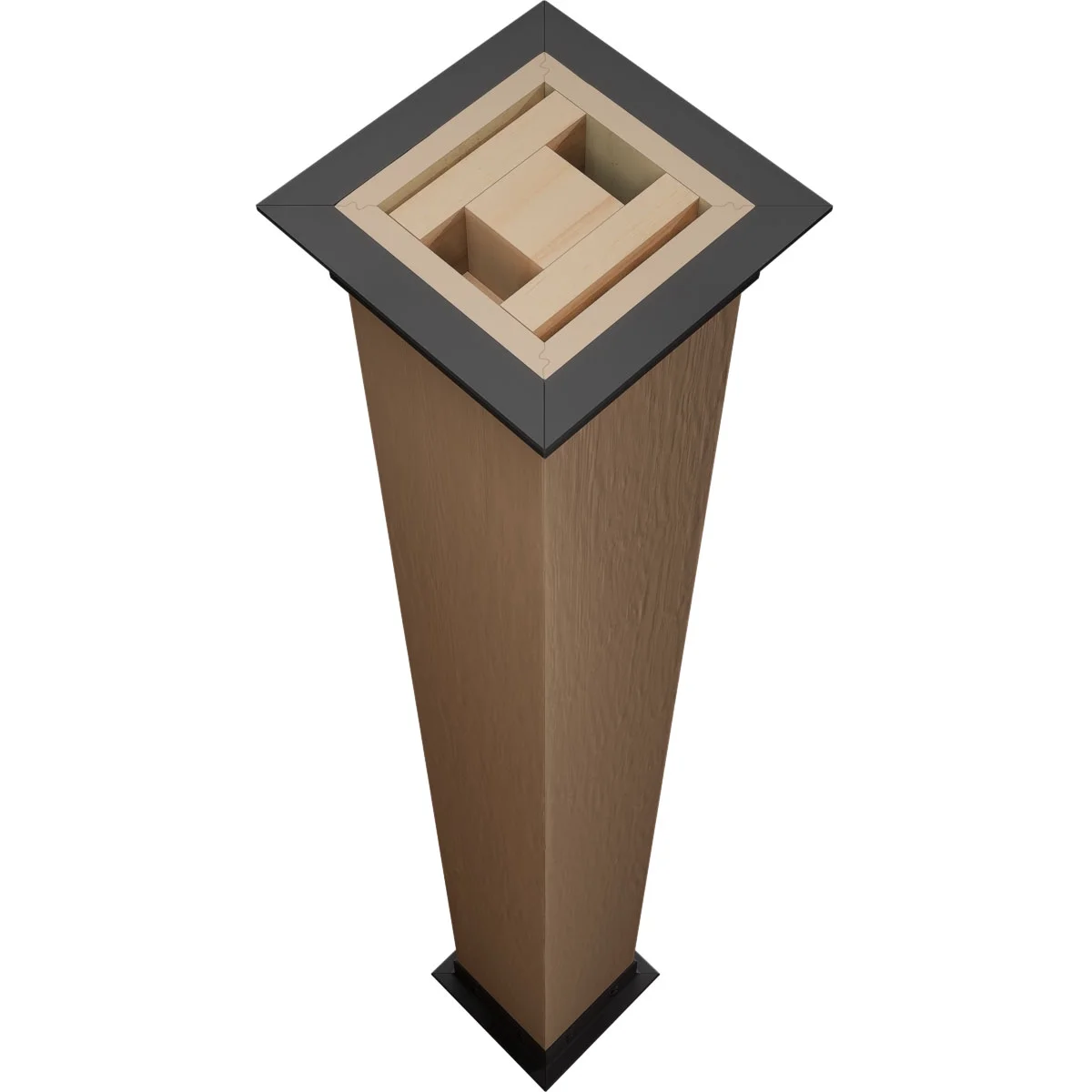 Ekena Millwork 6"W x 5'H Sand Blasted Endurathane Faux Wood Non-Tapered Square Column Wrap with Faux Iron Capital & Base - Image 83