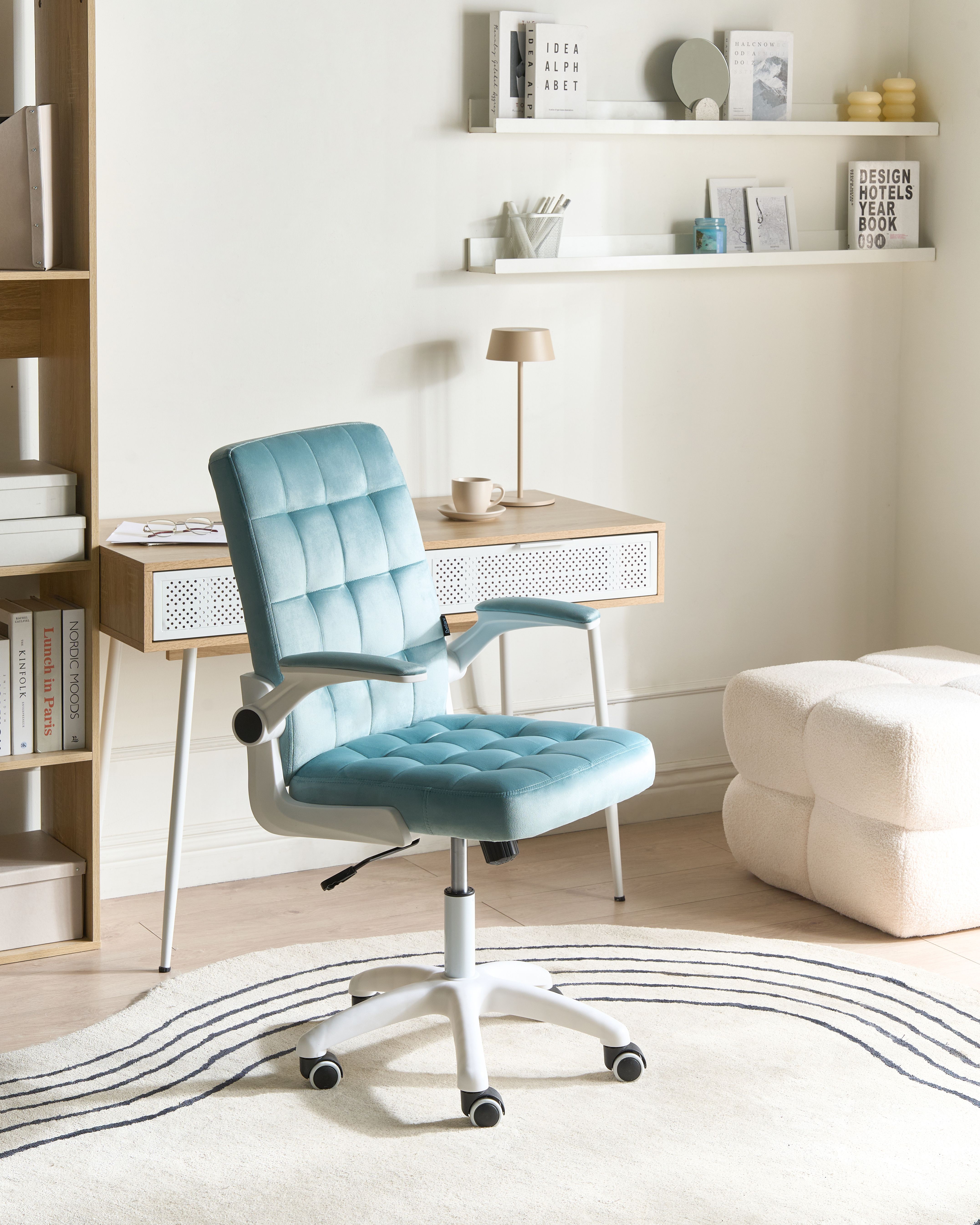 Office Chair DANDY Velvet Light Blue