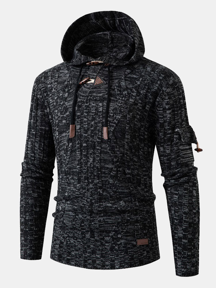 Horn Button Hooded Sweater