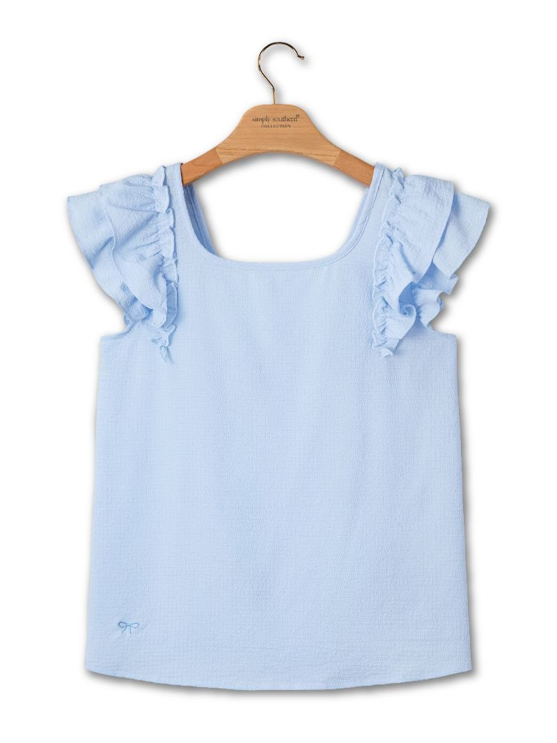 0126-TOP-CQT-BLUE - Simply Southern Outlet