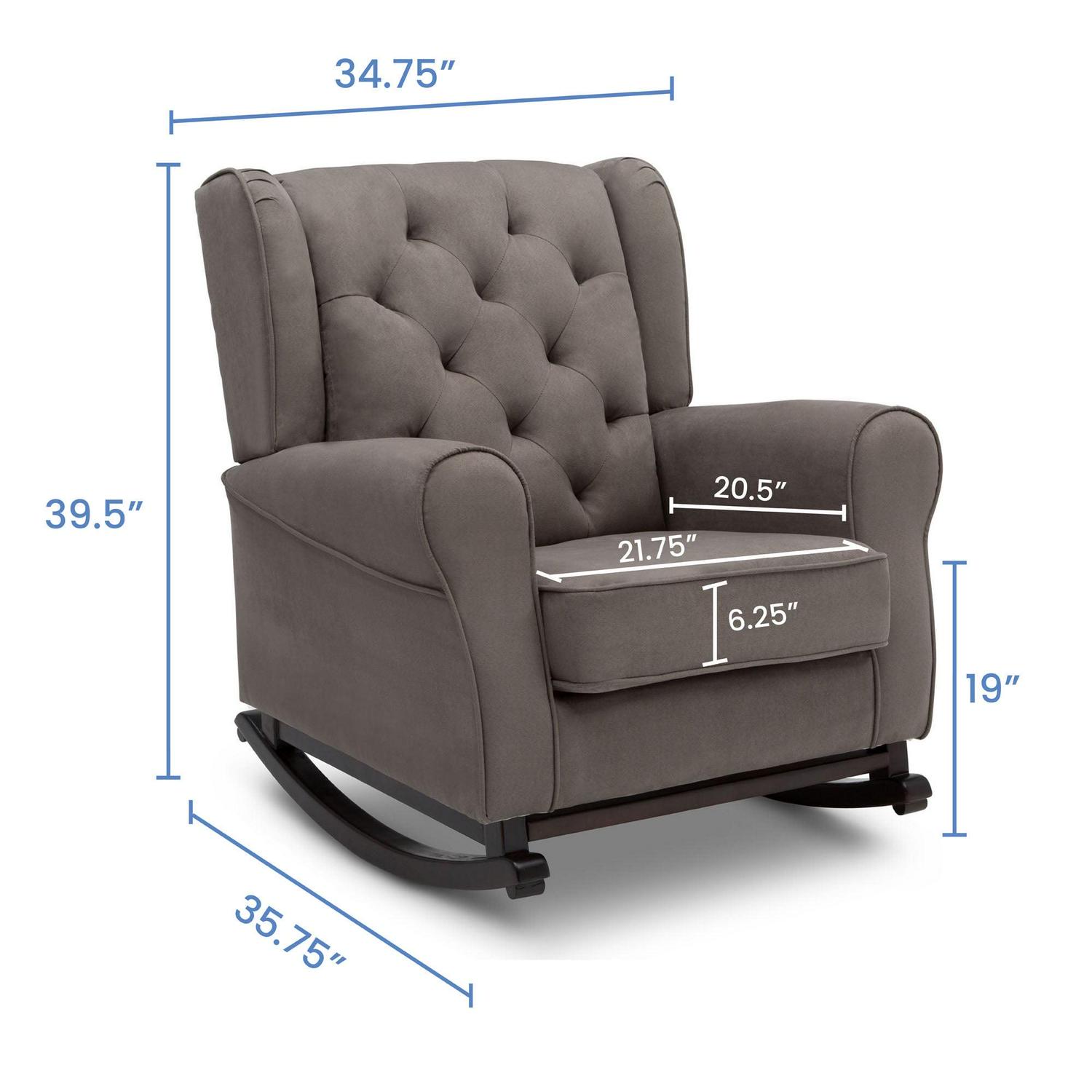 Delta Children Emma Nursery Rocking Chair. Graphite