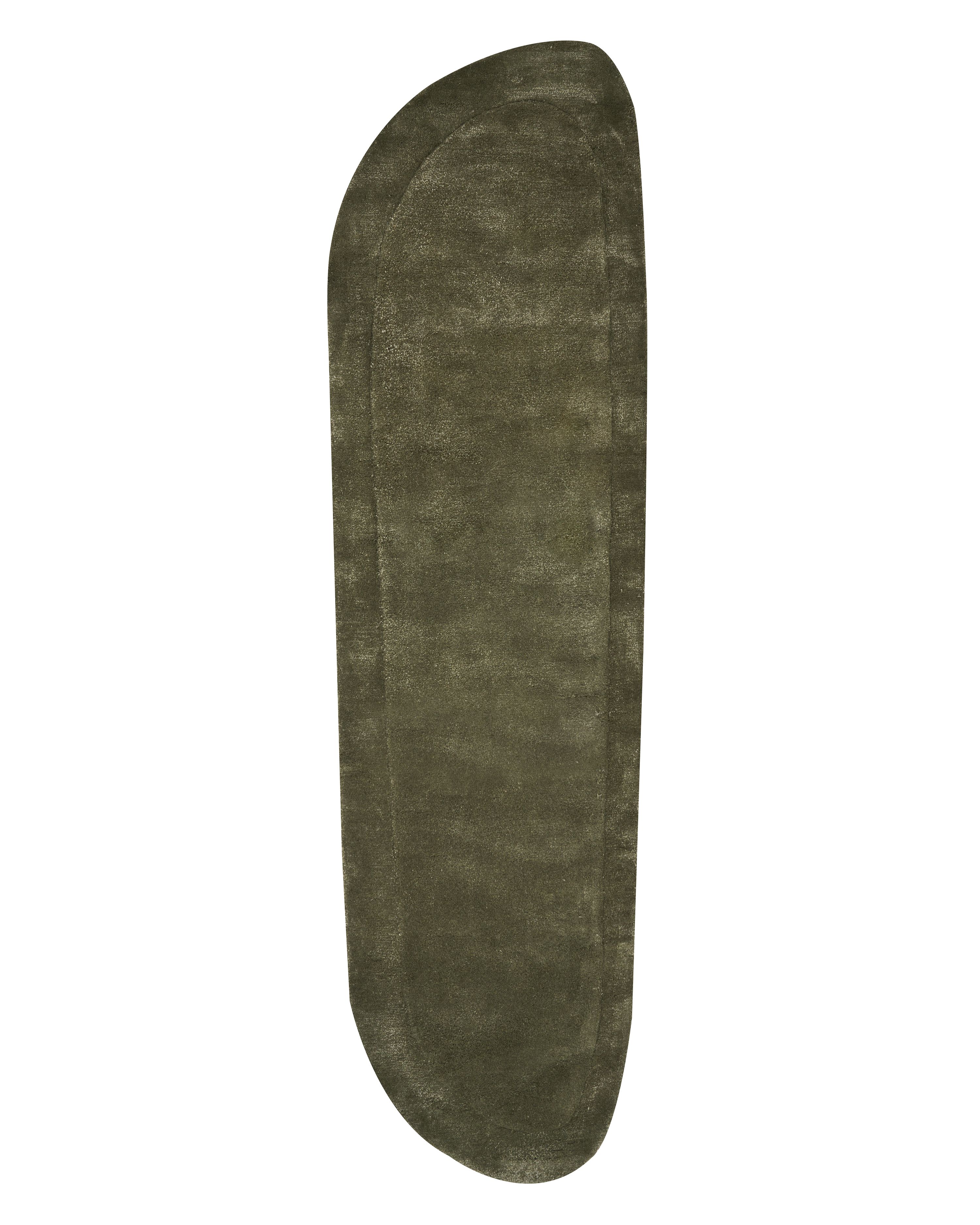 Rug BERANI Dark Green 80 x 250 cm Viscose