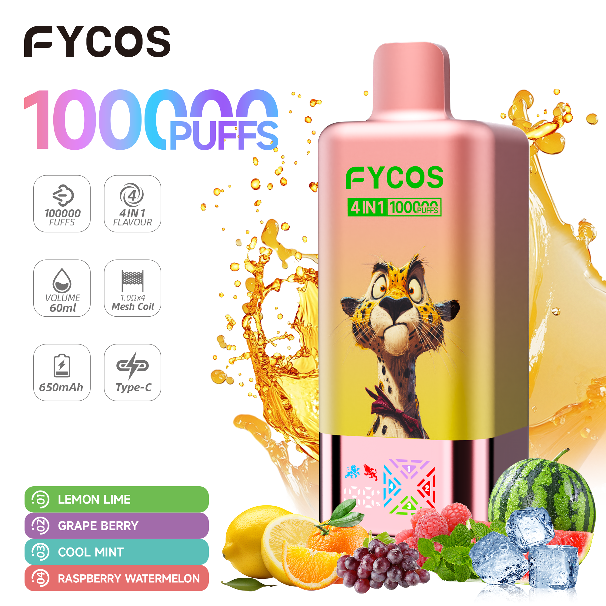 FYCOS 4 IN 1 100K Puffs Disposable Vape