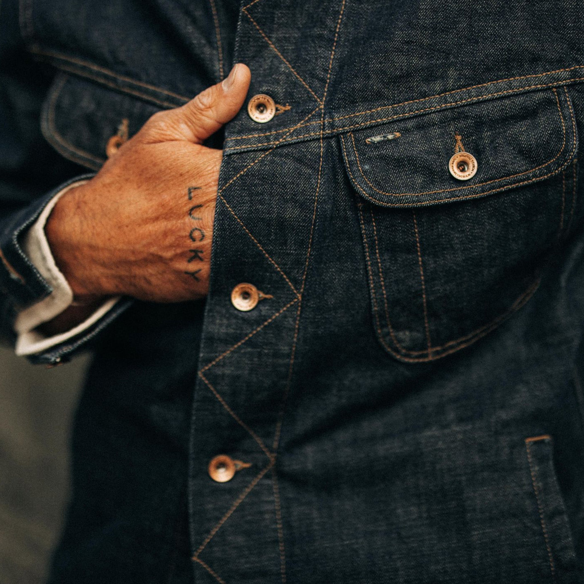 The Long Haul Jacket in Rinsed Organic Selvage
