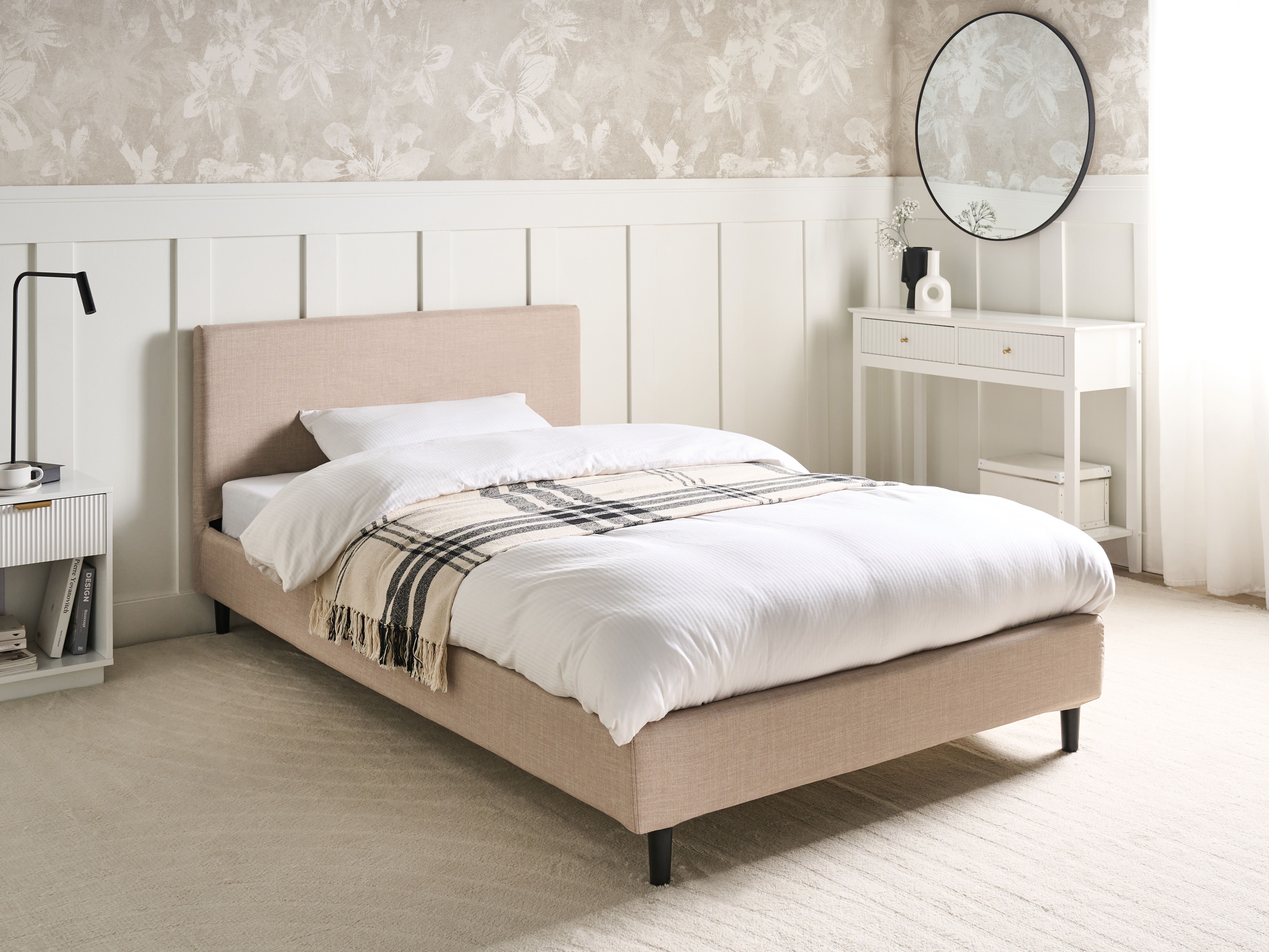 Bed Fabric FITOU 120 x 200 cm (EU Small Double) Beige