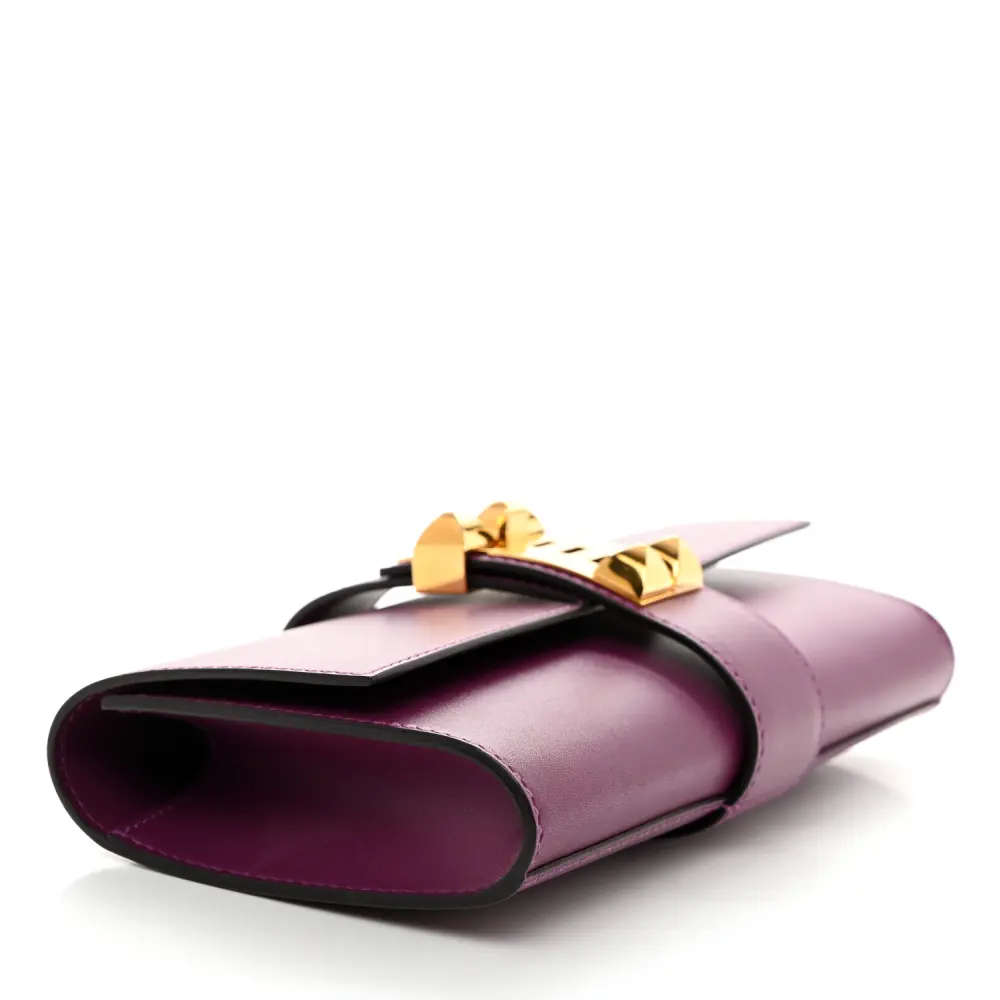Hermès Anemone Tadelakt Leather Medor 23 Clutch Gold Hardware Rep1:1High-quality replica