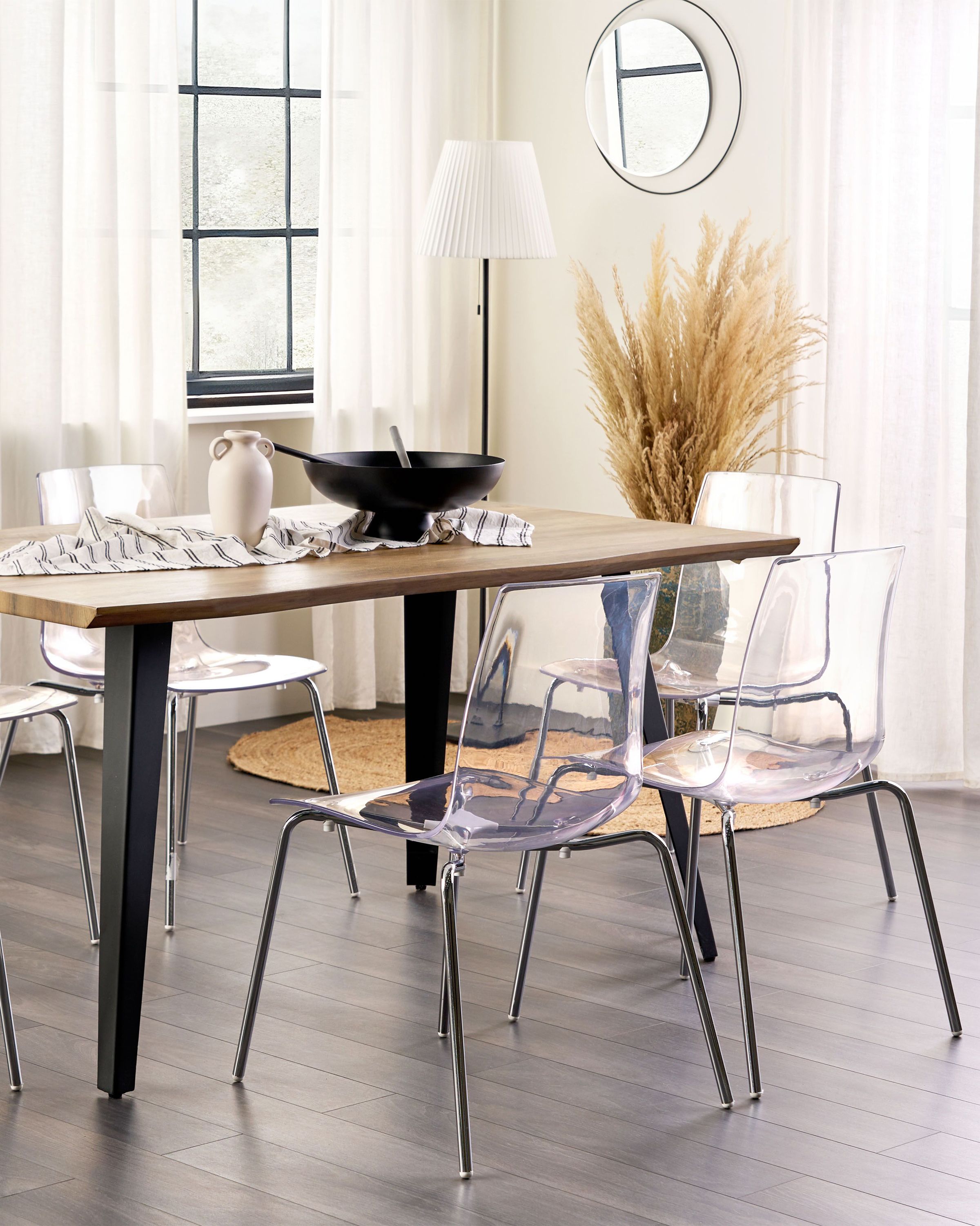 Set of 2 Dining Chairs SILERTON Transparent