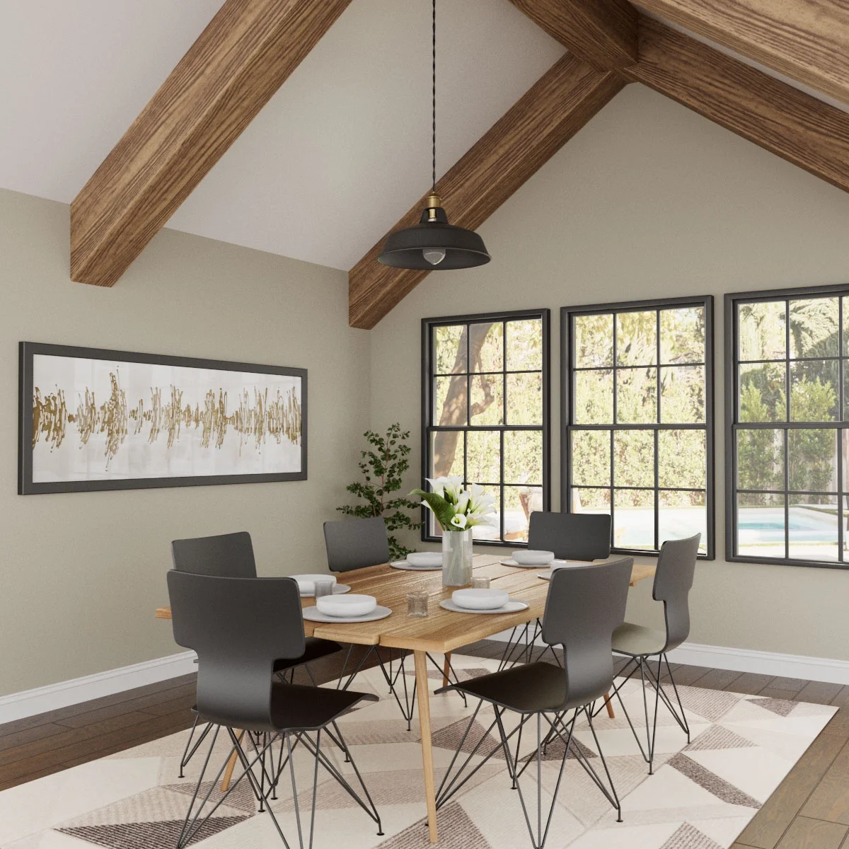 Ekena Millwork 3 1/2"W x 3 1/2"H x 120"L 3-Sided (U-Beam) Mena HeritageTimber Faux Wood Ceiling Beam, Kona Brown - Image 57
