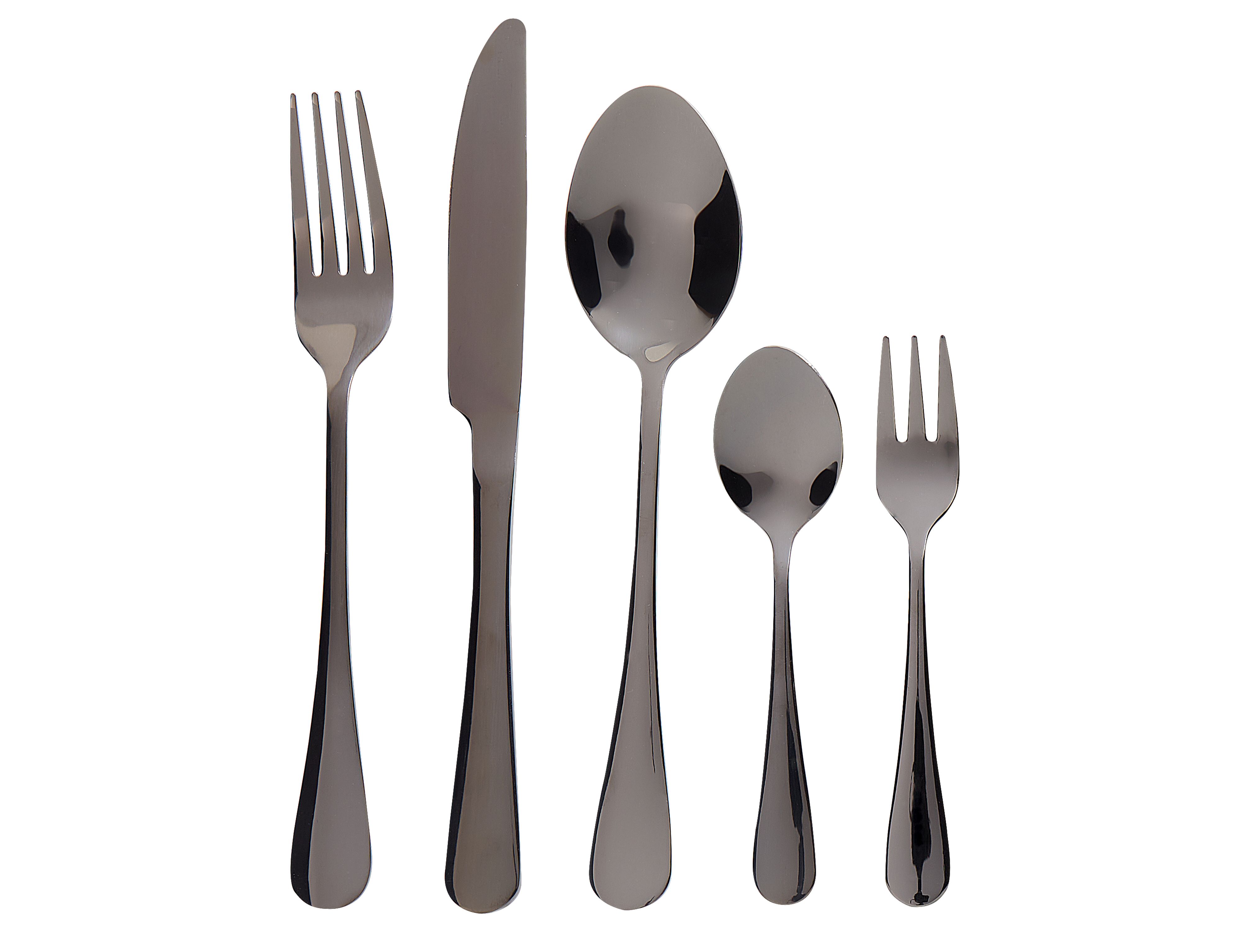 30 Piece Cutlery Set FUSILLI Black