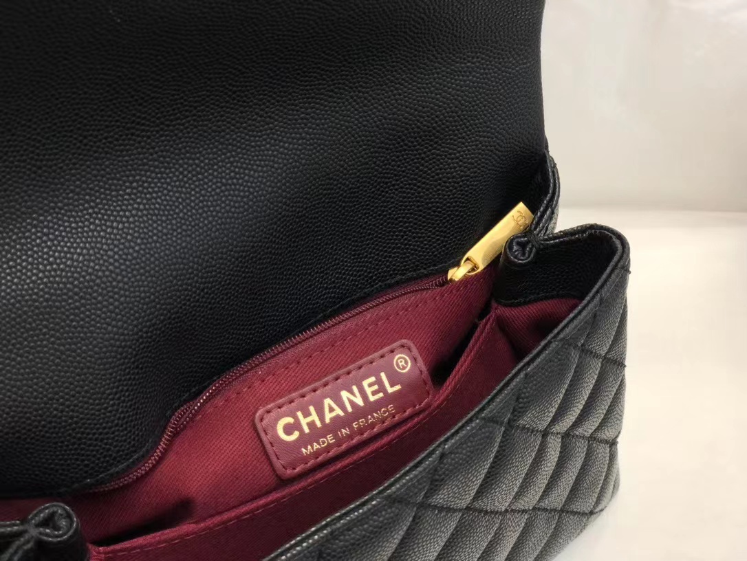 Replica Chanel Coco Handle Black 24*14*10Cm A92990