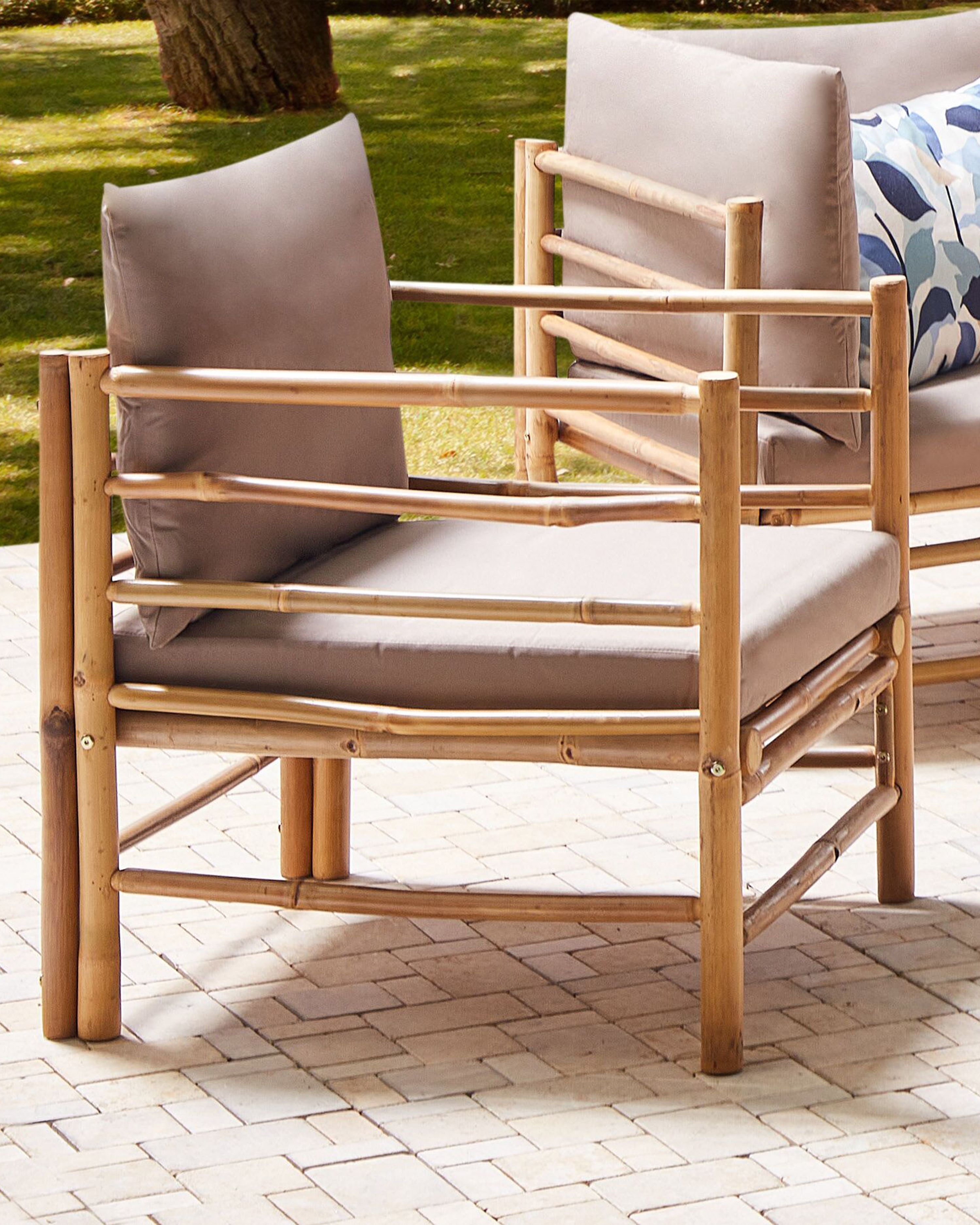 Garden Armchair CERRETO Bamboo Taupe