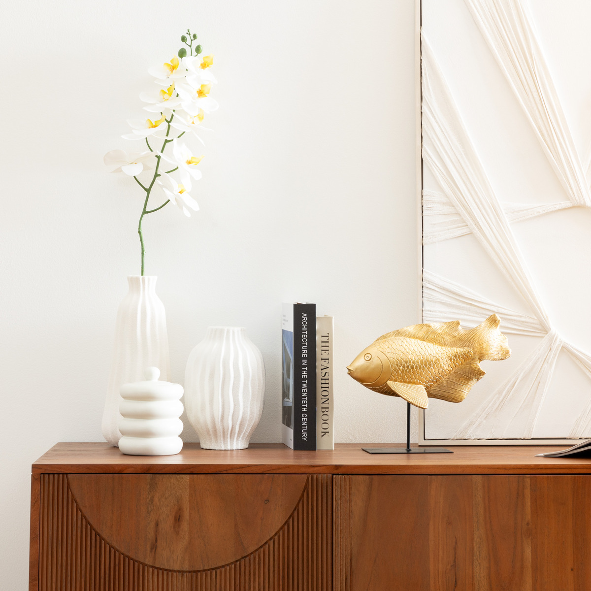 Artificial orchid stem "Gisele" H.95 cm