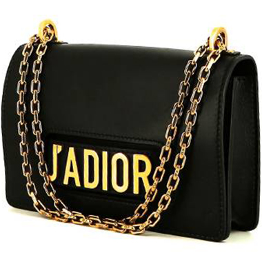 Dior J'Adior handbag in black grained leather1:1High-quality replica
