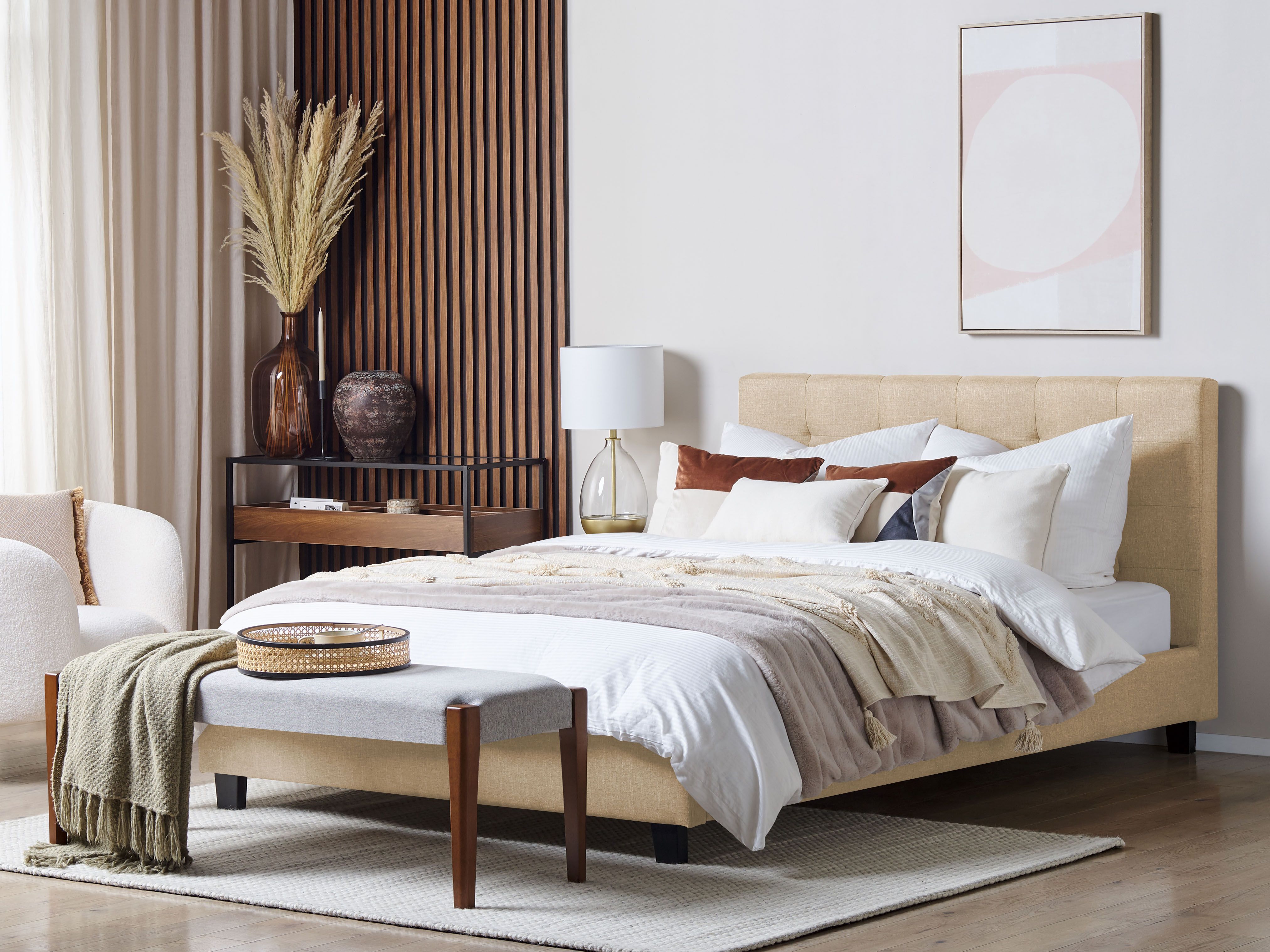 Waterbed Fabric LA ROCHELLE 180 x 200 cm (EU Super King) Beige