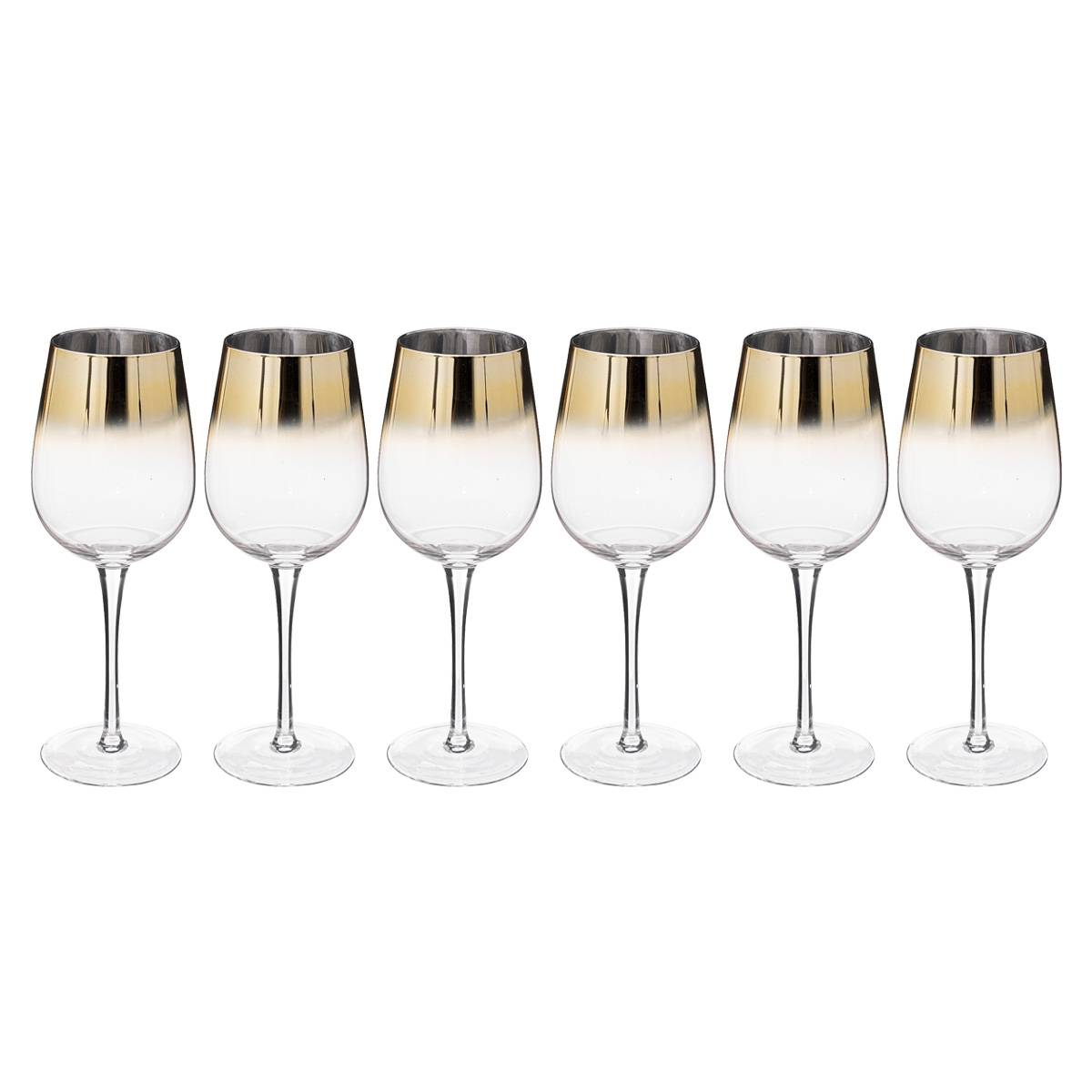 Set of 6 wine glasses"Arya" 380 ml, Transparent