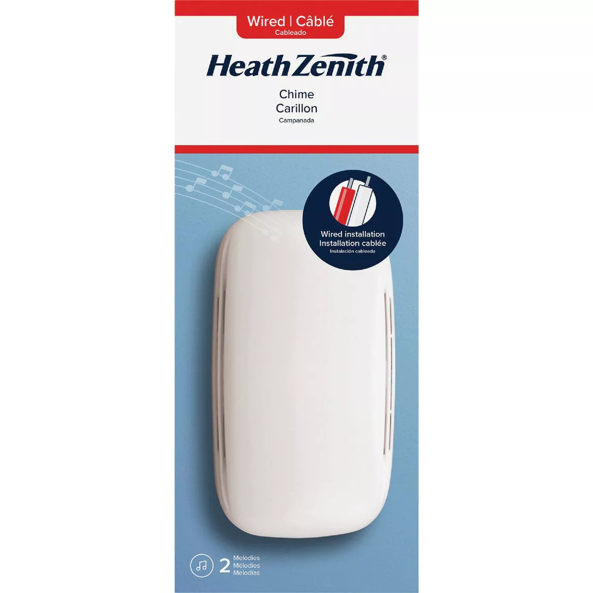 Heath Zenith White Plastic Wired Door Chime