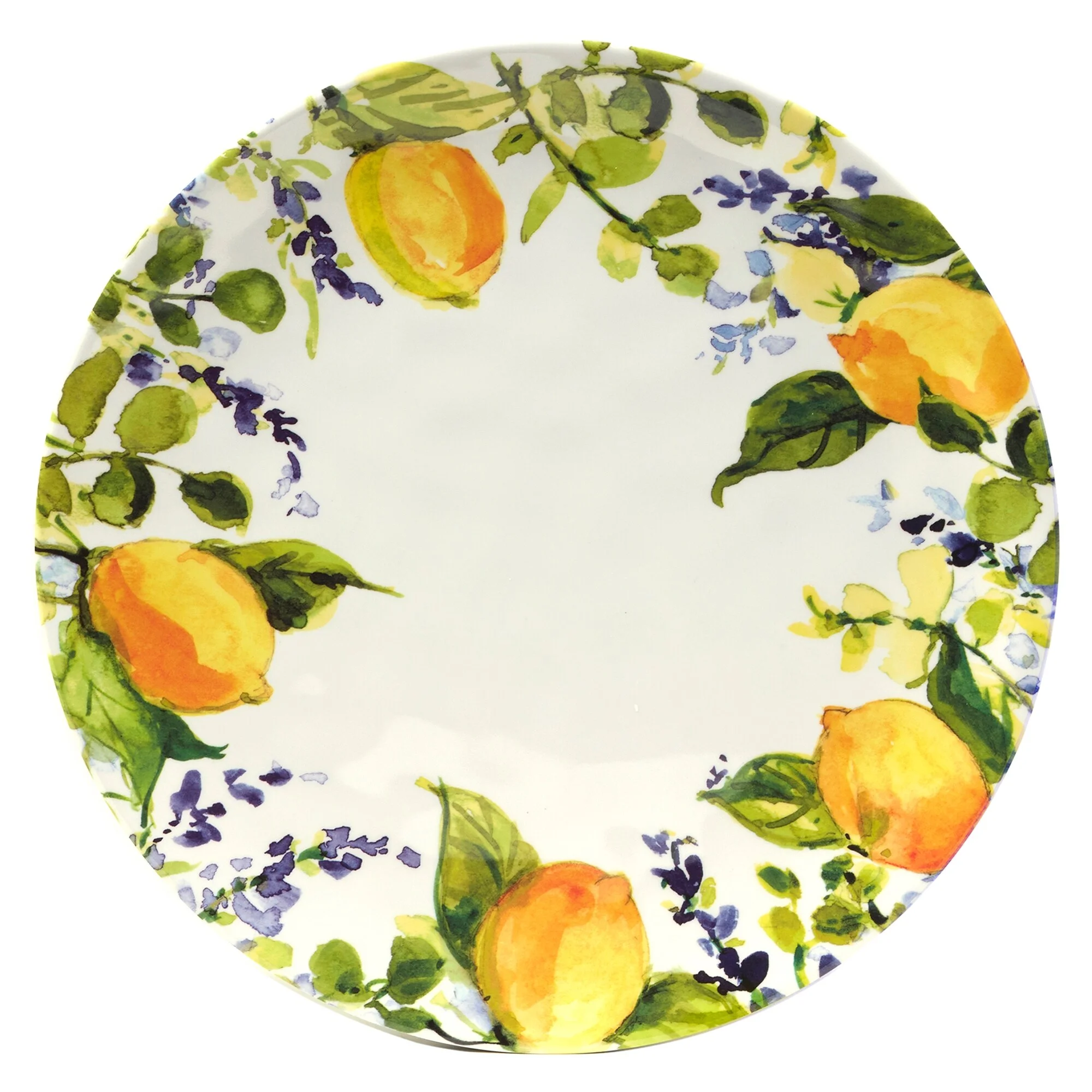 Certified International Lemon Zest 12 pc Melamine Dinnerware Set, Service for 4, Multicolor