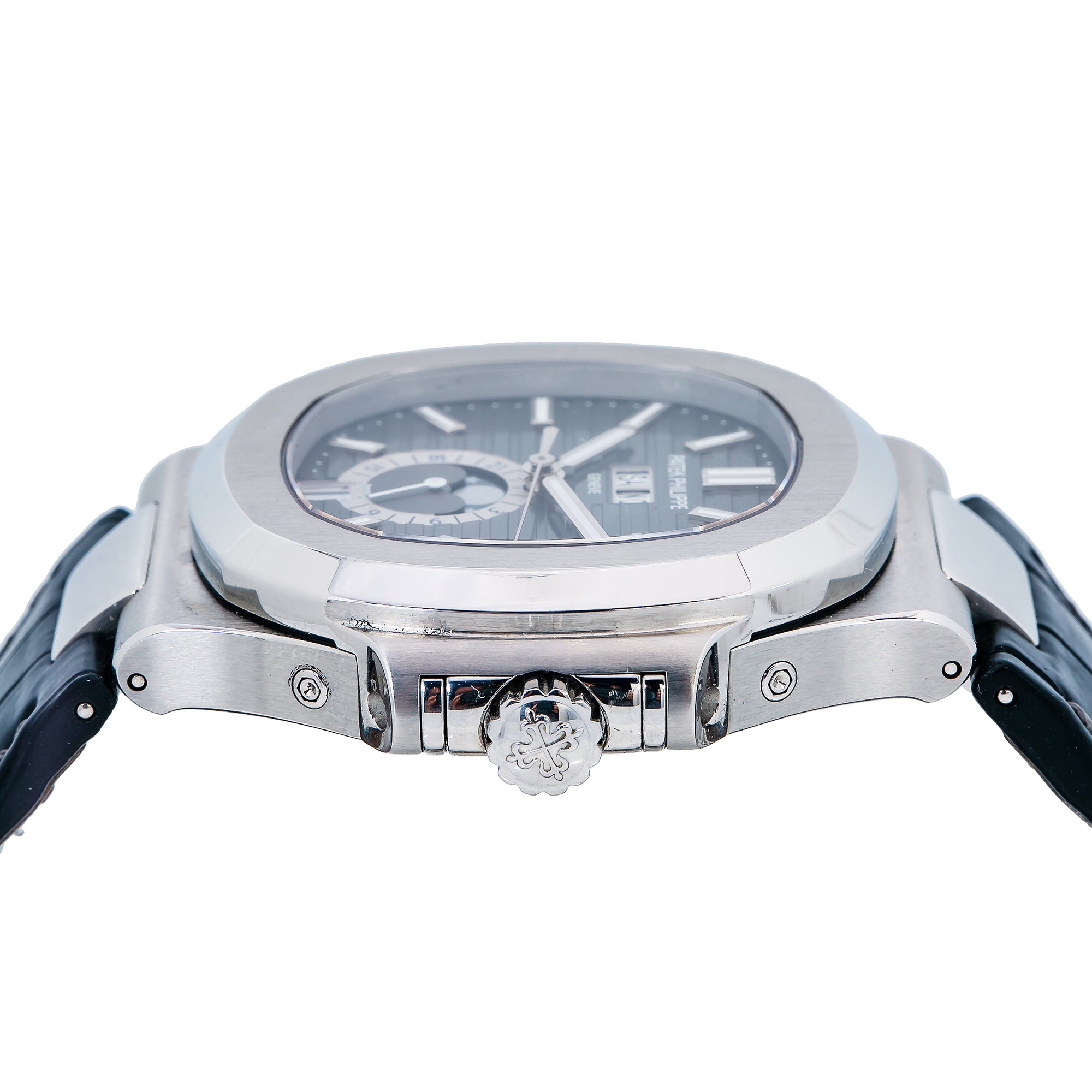Patek Philippe Nautilus 5726A-001 40MM Black Dial With Leather Bracelet(1:1 replica) - Top club