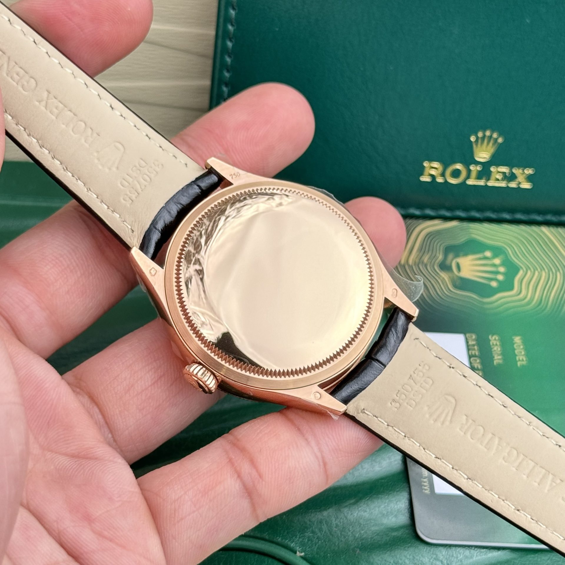 Rolex Replica 1:1 Watch Cellini 50525 White Face Black Leather Strap 39mm - Top club