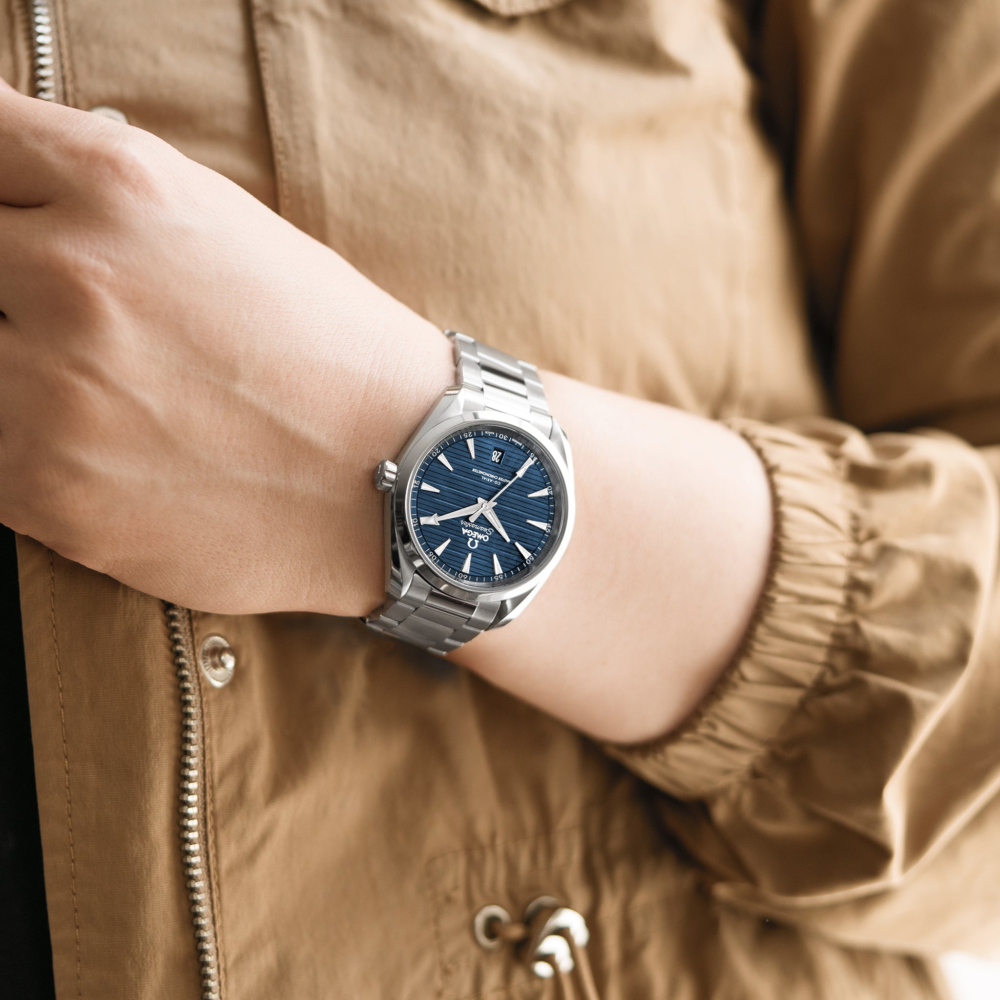 Seamaster Aqua Terra 150m Co-Axial Master Chronometer 38mm Blue Dial On Bracelet(1:1 replica) - Elite Watch Atelier