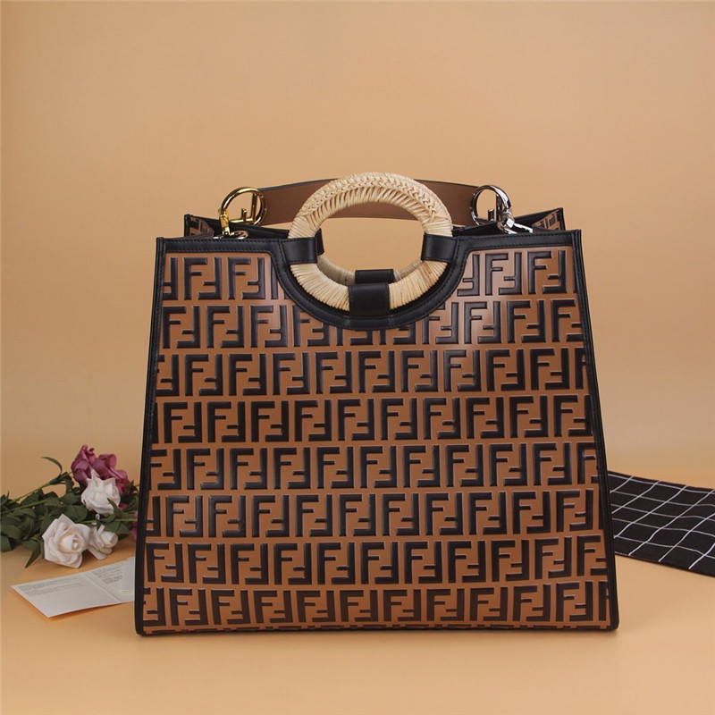 fendi runaway shopping bag brown - Replicaclubs