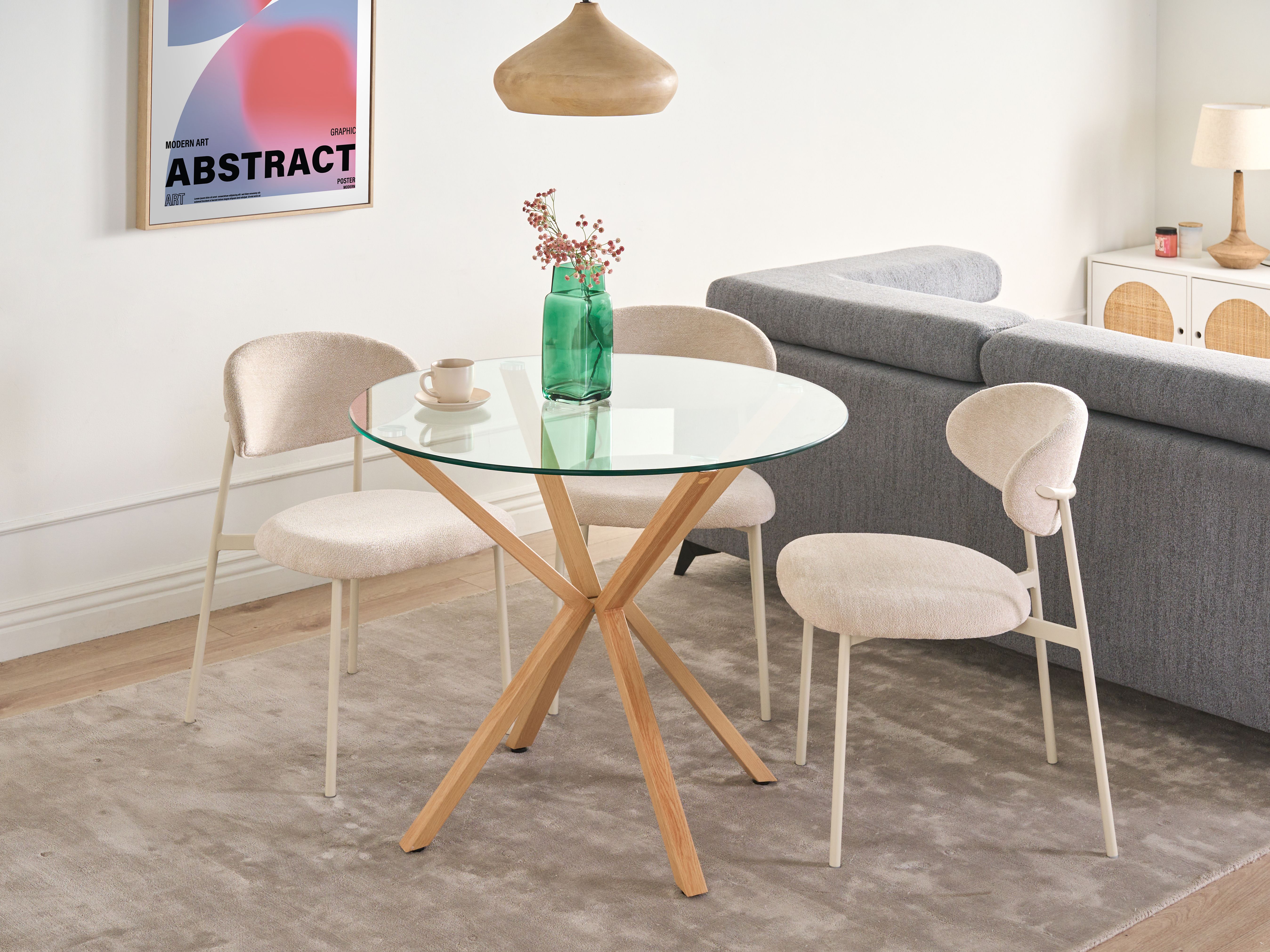 Dining Table ALTURA Transparent 90 cm 90 cm