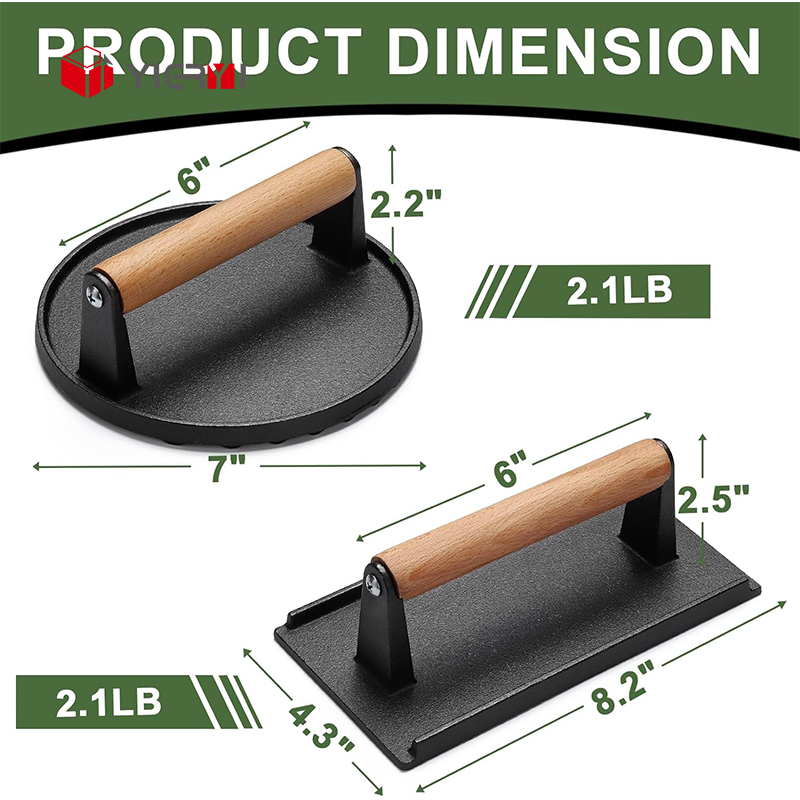 Hot Sale Griddle Grill Cooking Lron Burger Press Smash Burger Press Hamburger Steak Patty BBQ Maker Smasher