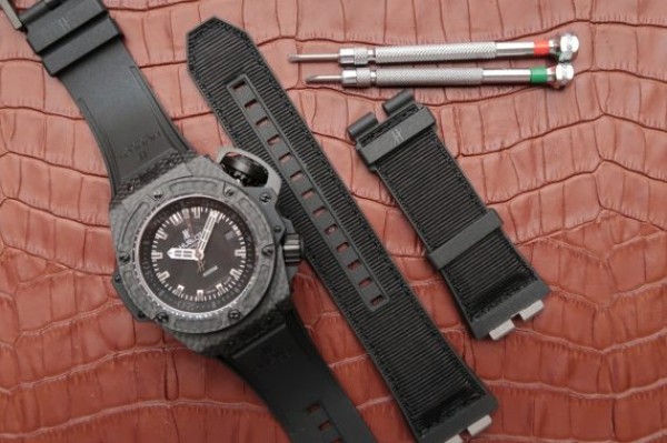 Replica Hublot King Power OceanGraphic 4000 CF V6F White Markers Rubber Strap A7750 - Top club