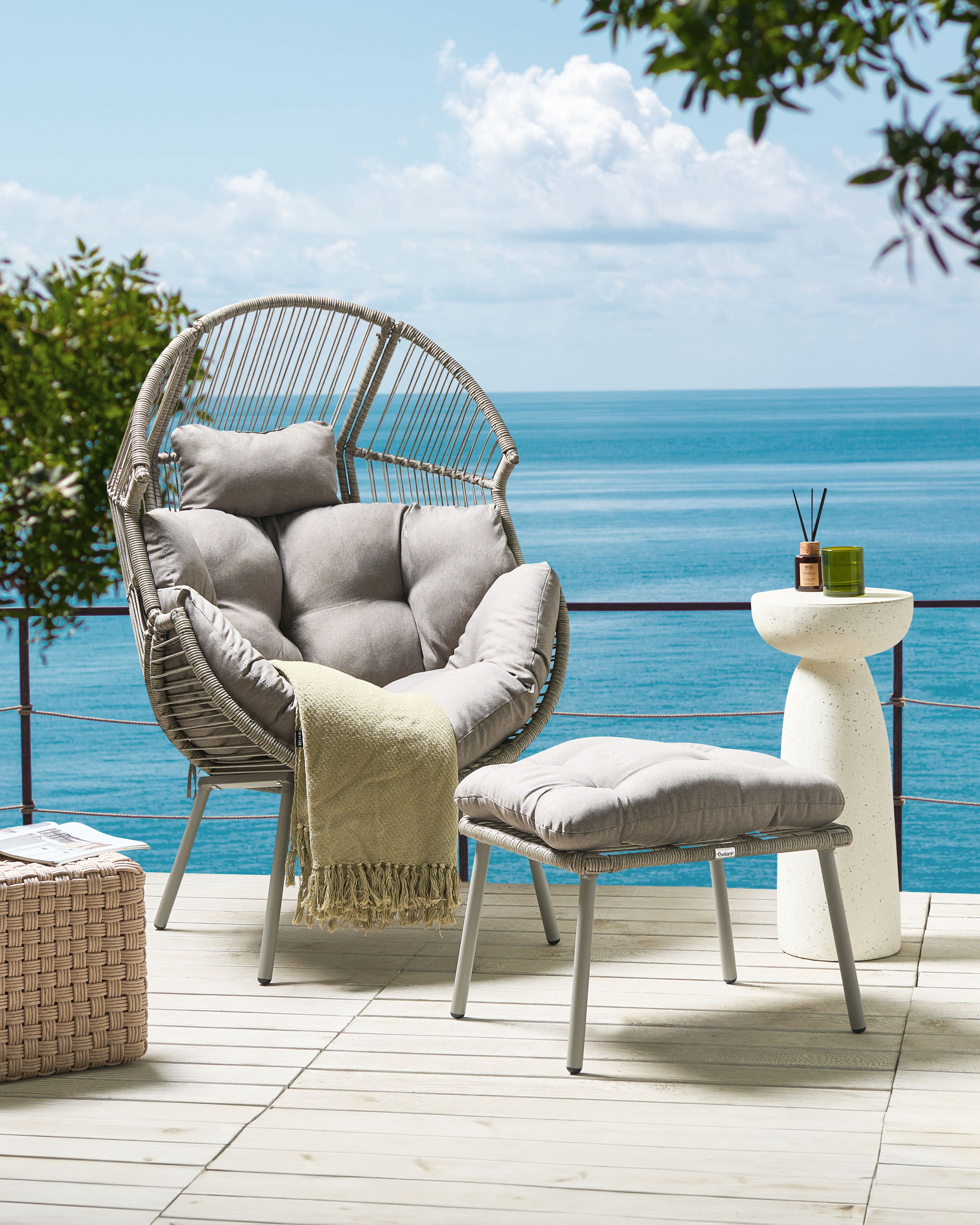 Garden Chair MURANO PE Rattan Grey