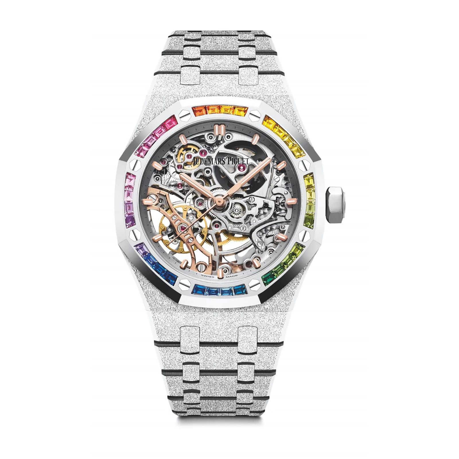 Audemars Piguet Replica Watch Royal Oak Frosted Gold Double Balance Wheel Openworked(1:1 replica) - Top club