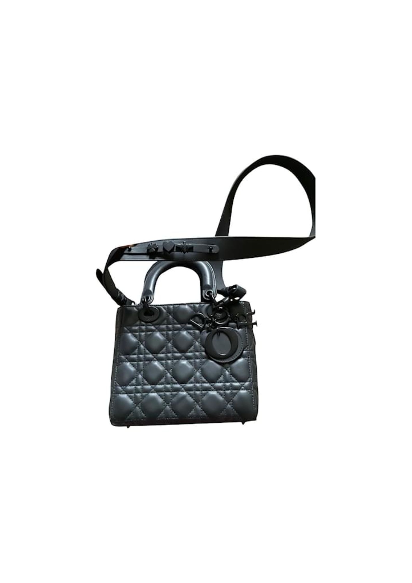 Small Lady Dior My Abcdior Bag Black/Grey/White For Women 8in/20cm