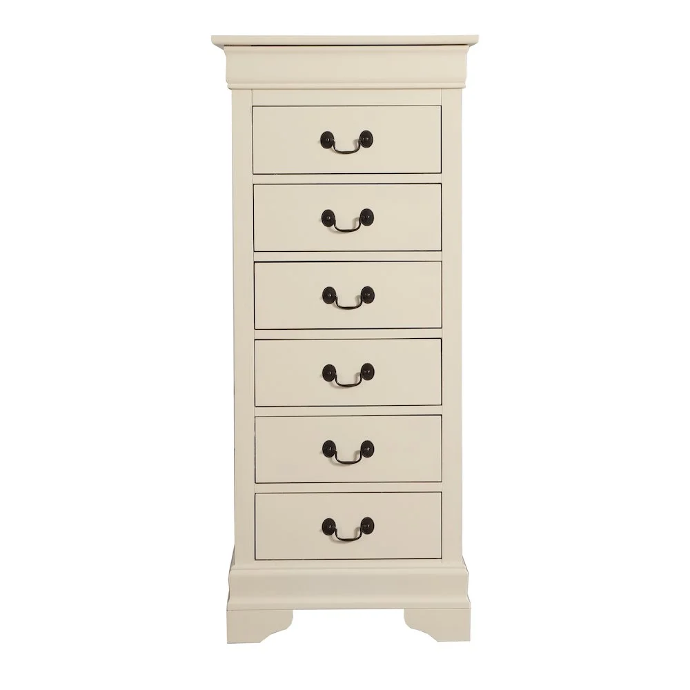 Glory Furniture Louis Phillipe 7 Drawer Lingerie Chest in Cherry - Image 43