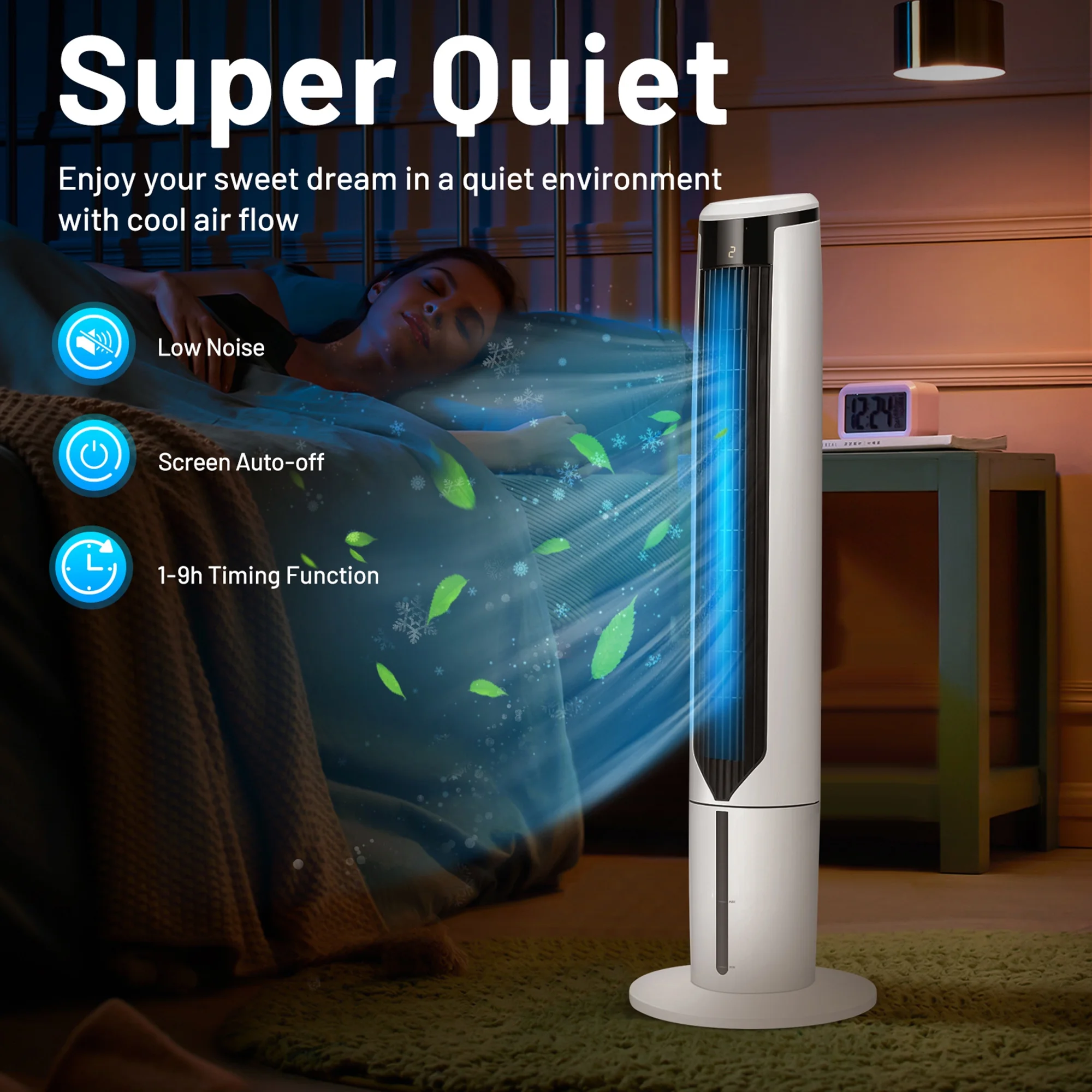 Gymax 41'' Tower Fan 3 in 1 Evaporative Air Cooler Humidifier w/ Remote Control - Image 8