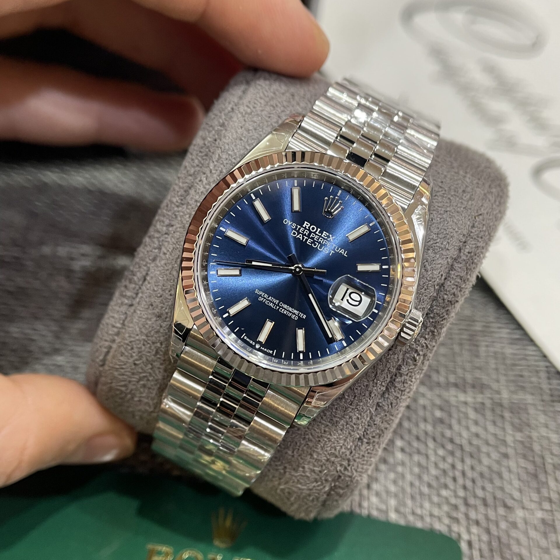 Rolex Replica 1:1 Watch Datejust 126234 Blue Dial Luminous Numbers VS Factory 36mm - Elite Watch Atelier