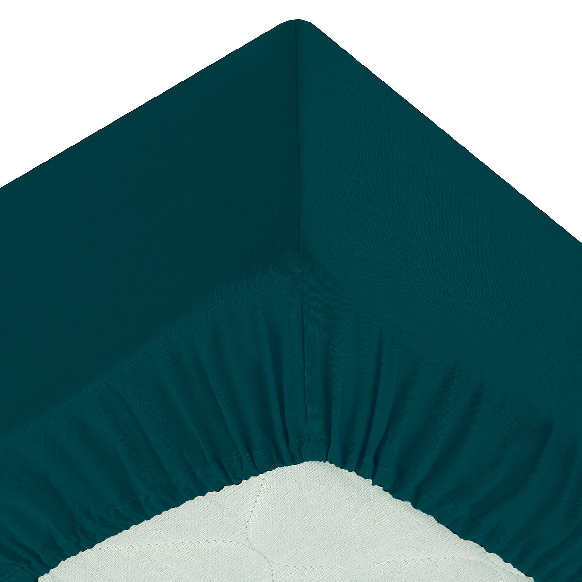 Fitted sheet, percale Aegean blue, 90x190 cm