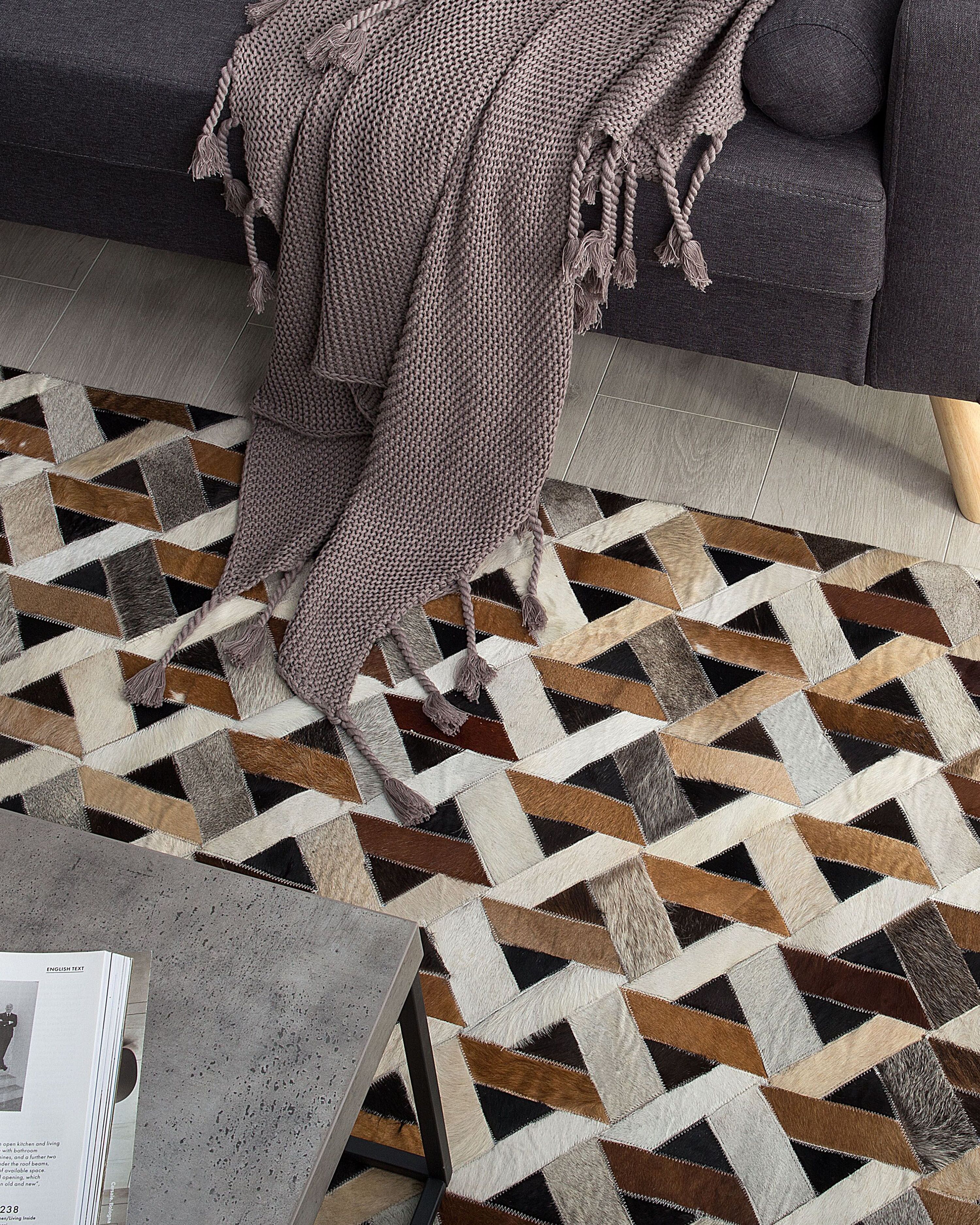 Rug TUGLU Brown 160 x 230 cm Leather